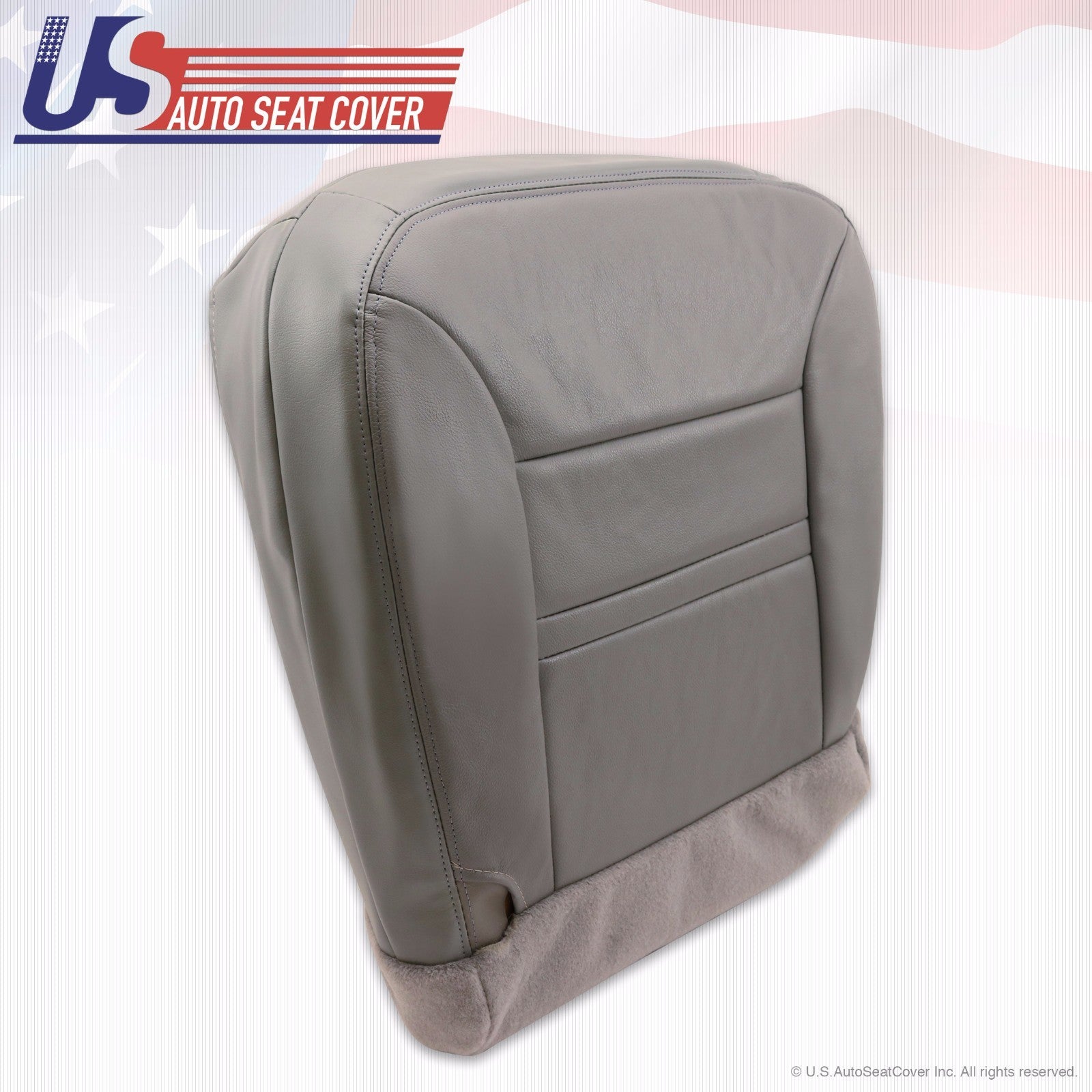 2001 Ford Excursion Limited Passenger Side Bottom Leather Seat Cover Gray