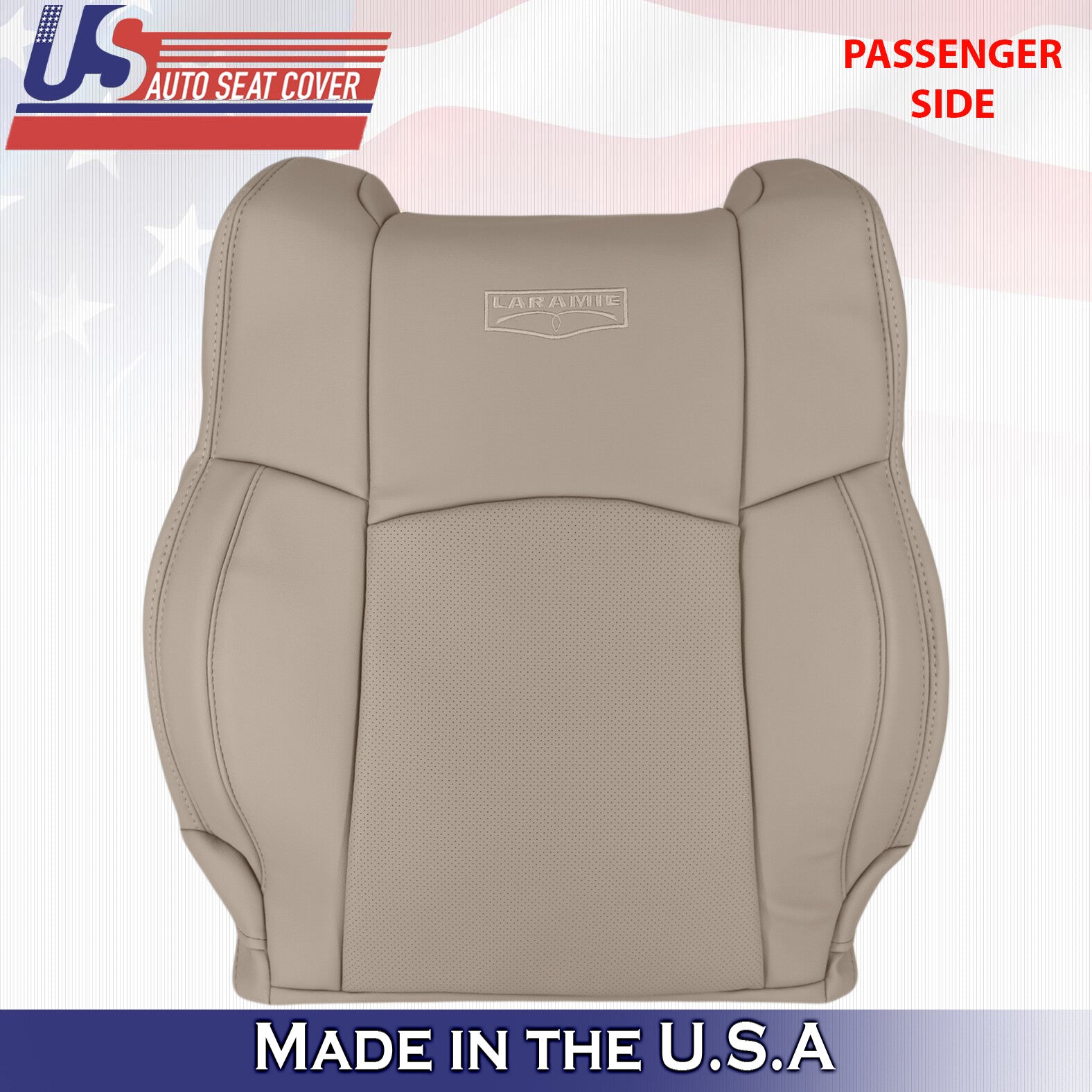 2009 2010 2011 2012 For Dodge Ram Laramie Passenger Side Top Leather Cover Tan