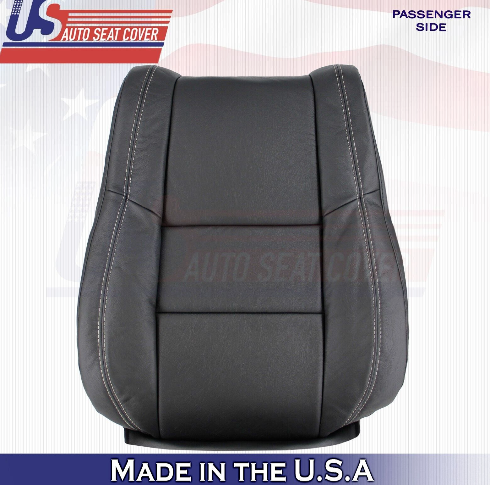 2019 2020 For Jeep Grand Cherokee Limited Passenger Top Leather Seat Cover BLK
