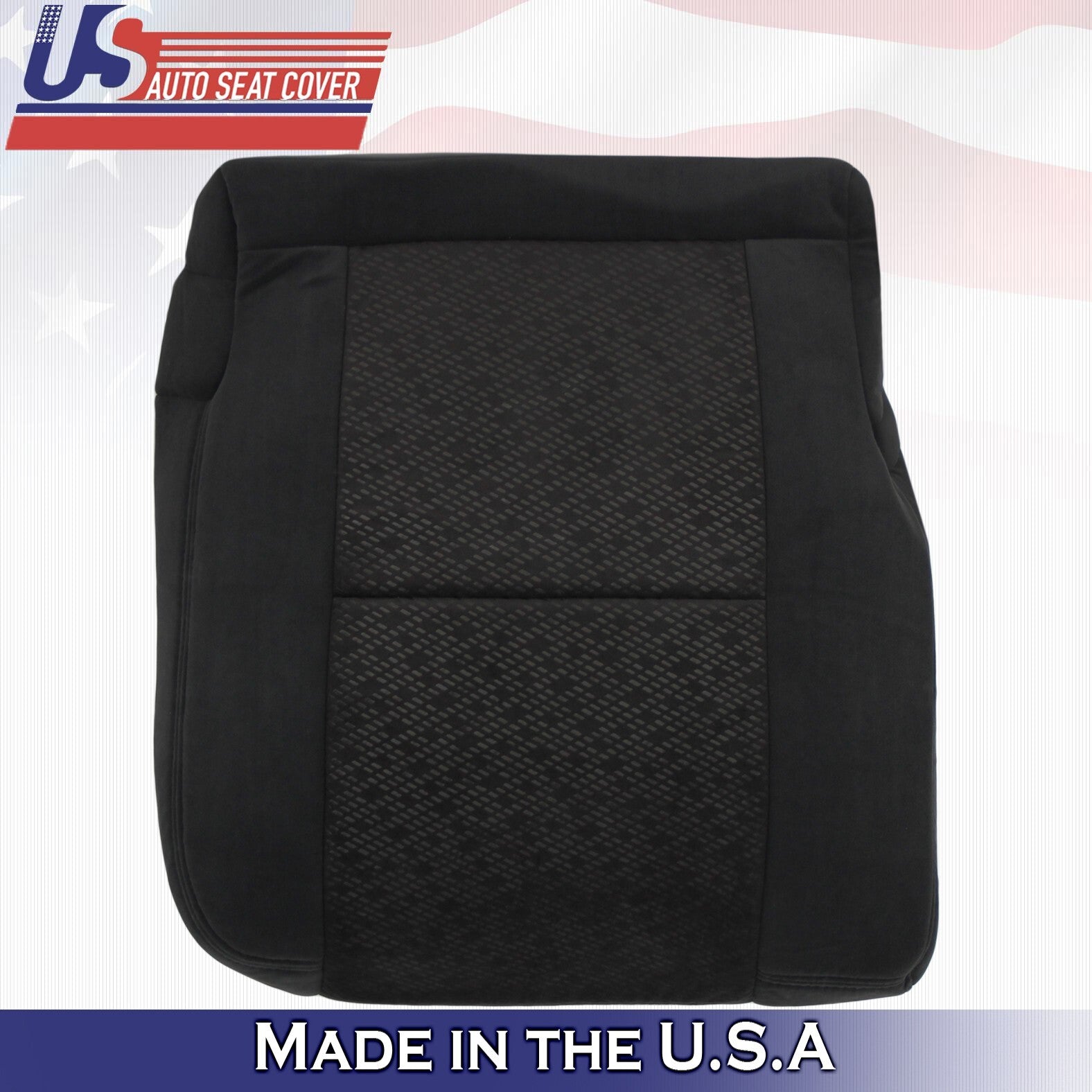 2007 For GMC Sierra 1500 2500 3500 2nd Row Passenger Bottom Cloth Seat Cover BLK