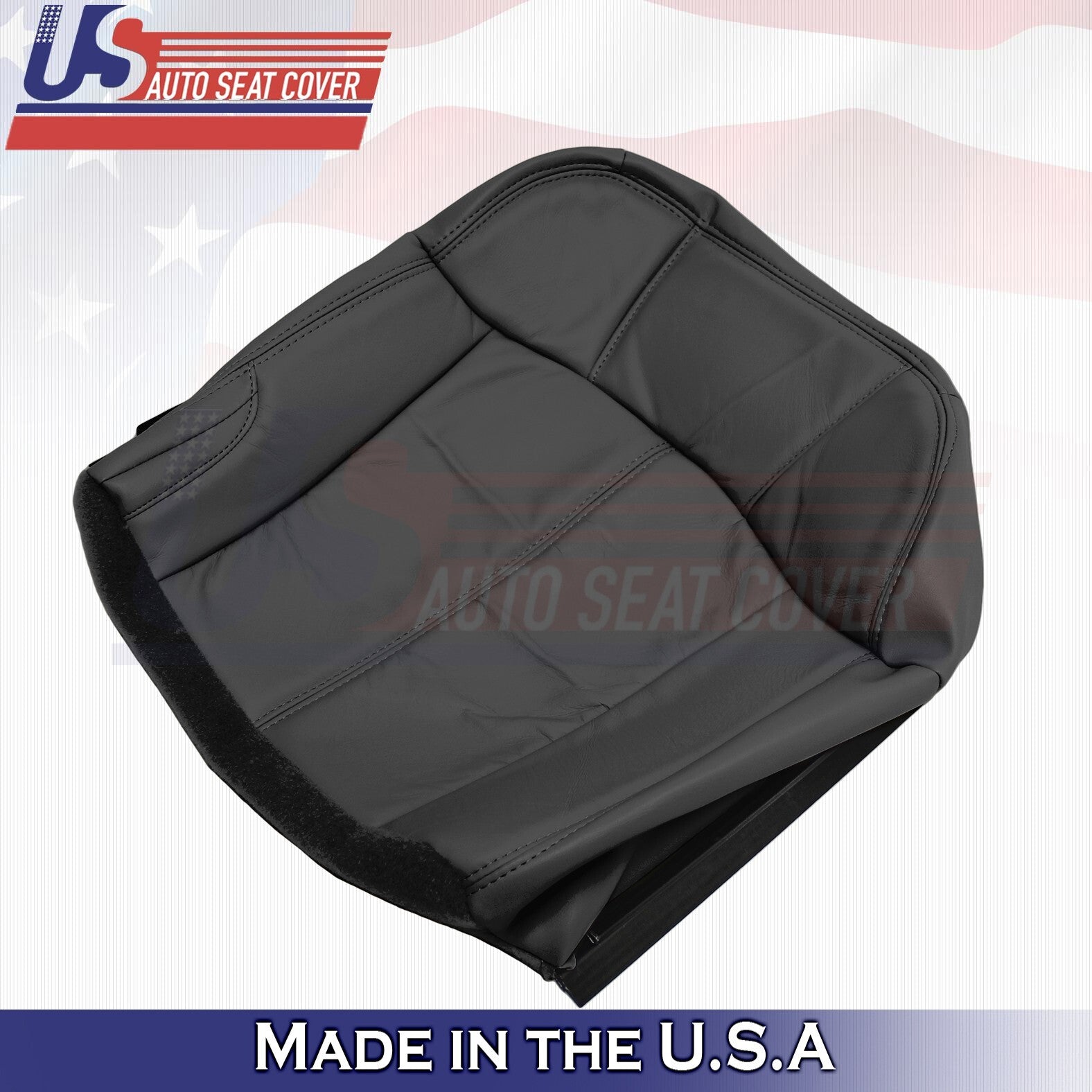 1999 to 2002 Fits Chevy Silverado 2nd Row Passenger Bottom Leather Cover Black