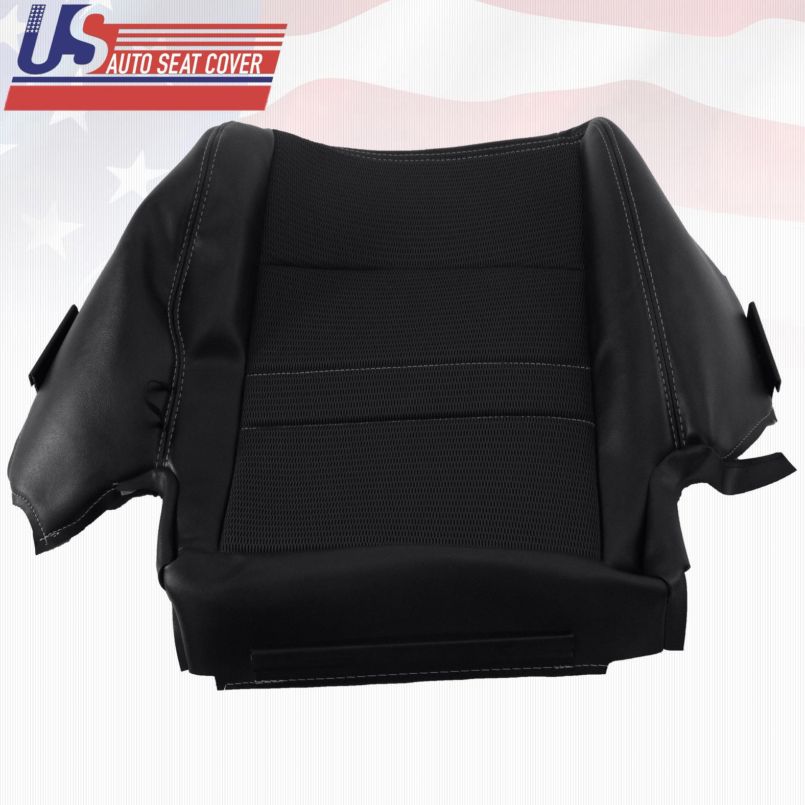 2011 2012 For Dodge Ram Sport Passenger Bottom Cloth/Vinyl Seat Cover Dark Gray