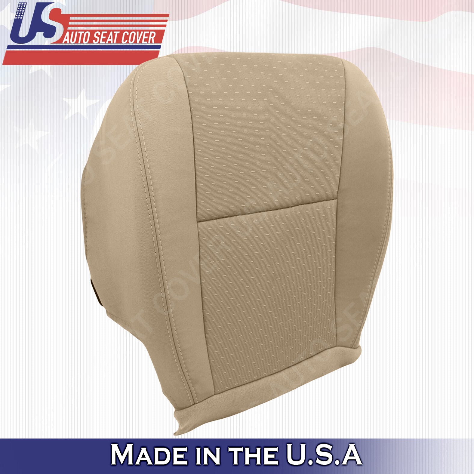 2009 to 2014 Chevy Silverado Driver Bottom Cloth Seat Cover Light Cashmere Tan