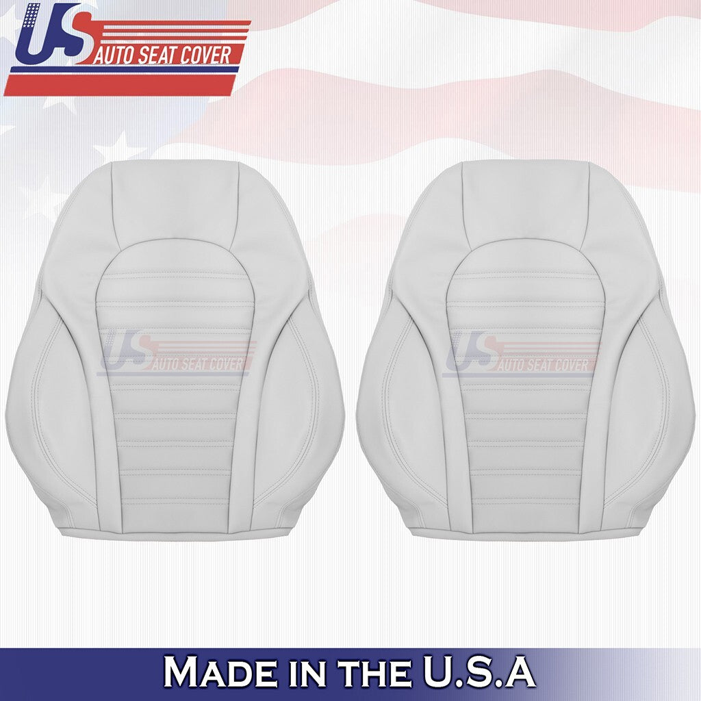 2015 to 2021 Fits Mercedes Benz C43 Driver & Passenger Upper Vinyl Cover Gray