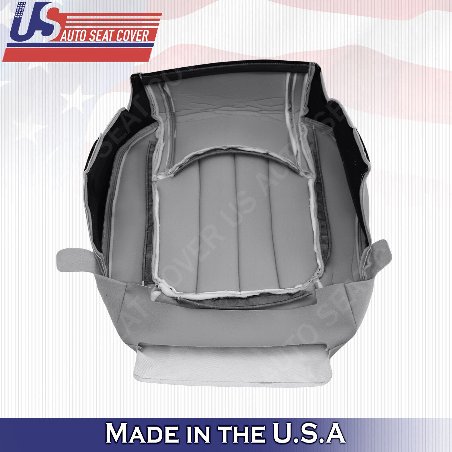 2008 to 2012 Buick Enclave Front lower Bottom Perforated Leather Seat Cover Gray