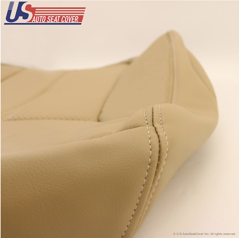 2011 2012 2013 2014 FORD F250 LARIAT DRIVER TOP LEAN BACK LEATHER SEAT COVER TAN