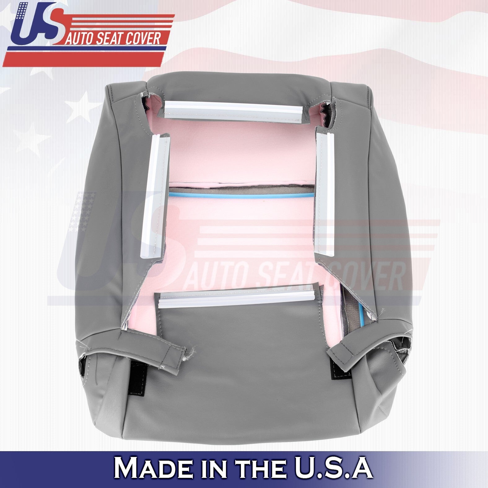 2007-2010 FITS Toyota Tundra Rear Passenger Bottom & Top Leather Cover Gray
