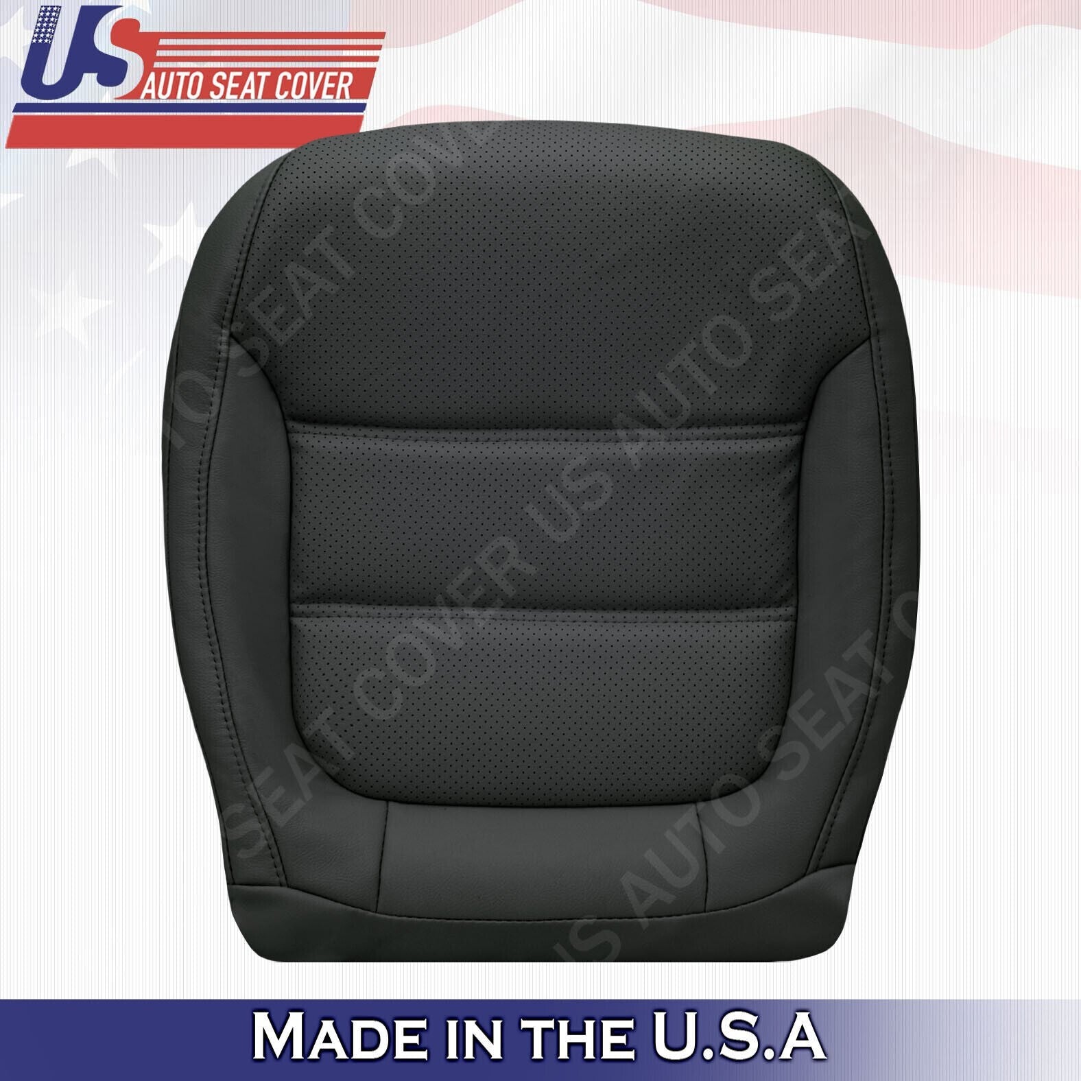 2011-2017 Fits Volkswagen Jetta Driver Bottom & Top Leather Seat Cover Black