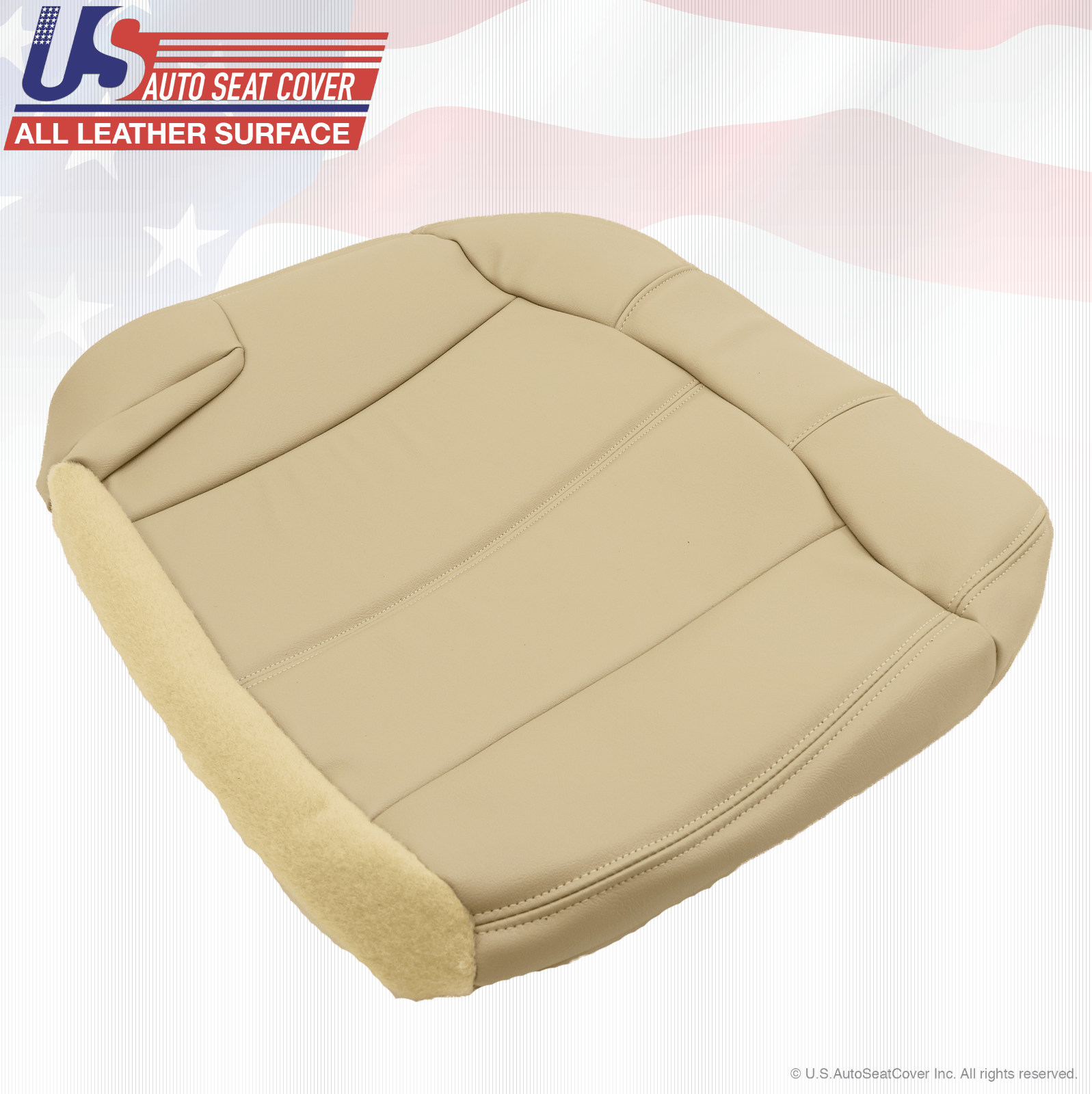 2001 2002 Chevy Tahoe Suburban 2Second Row Driver Side Bottom Vinyl Cover Tan