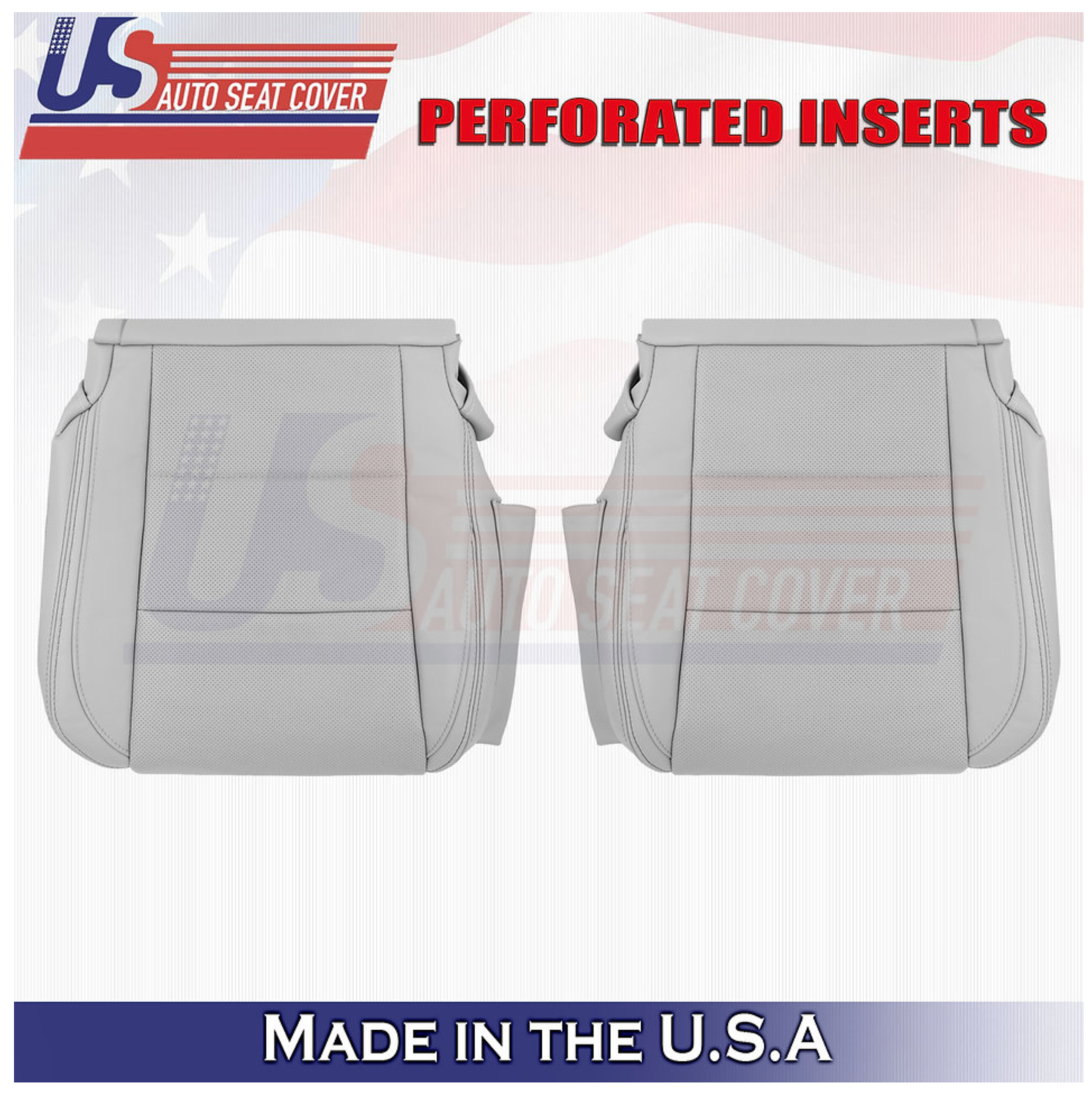 2013 -2020 Fits Lexus GS350 Driver & Passenger Bottoms Leather Seat Cover Gray