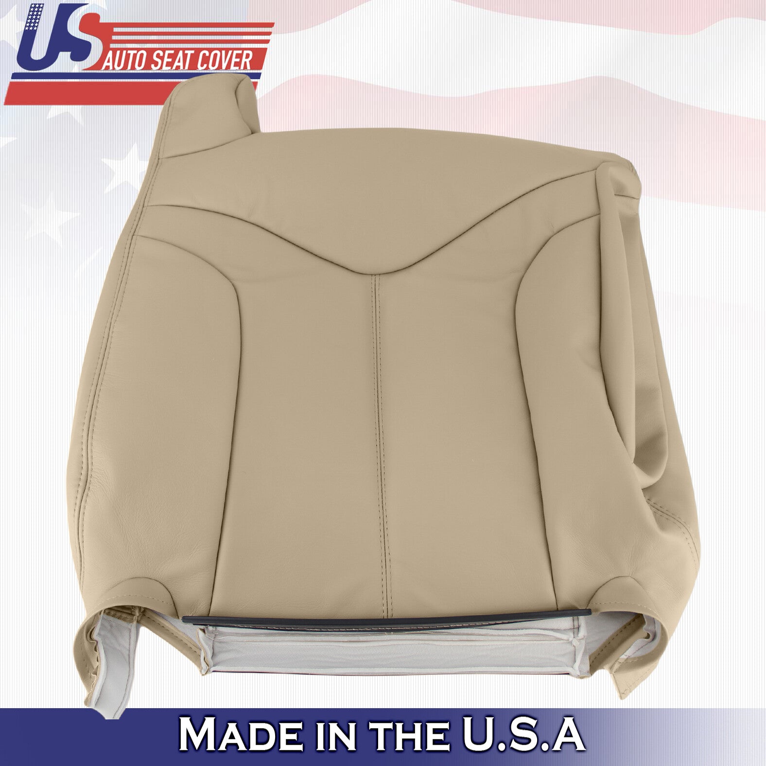 1999 2000 For GMC Yukon XL SLT SLE Driver & Passenger 2x Top Leather Covers Tan