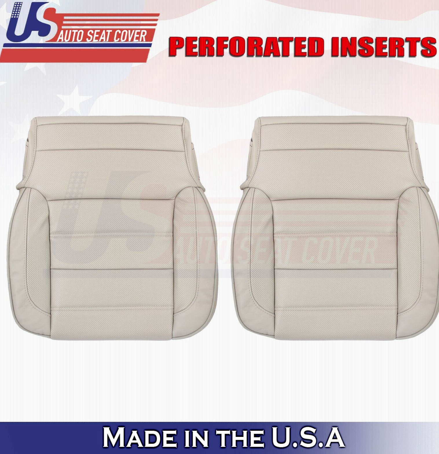 2017 For GMC Yukon Denali Driver & Passenger Bottom Leather Covers Tan