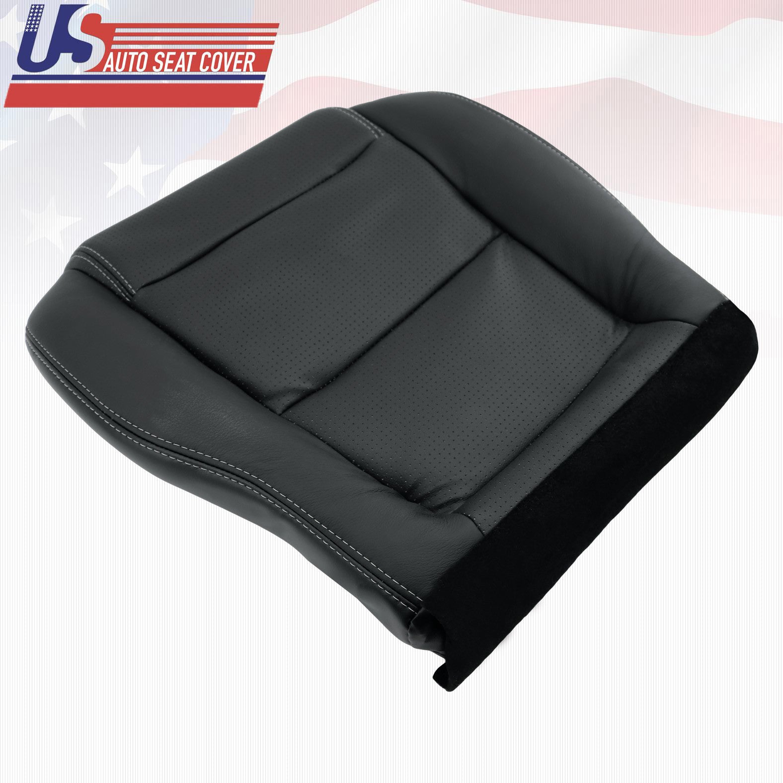Fits 2001-2006 Acura MDX Driver-Passenger Bottom Perforated Leather Seat Cover