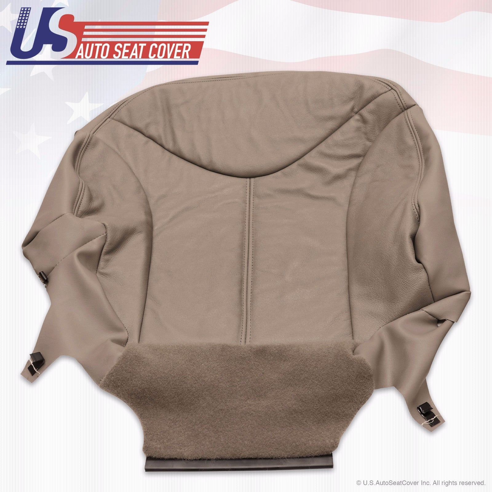 2002 GMC Sierra 3500 Passenger Side Bottom Leather Seat Cover Med Neutral Tan