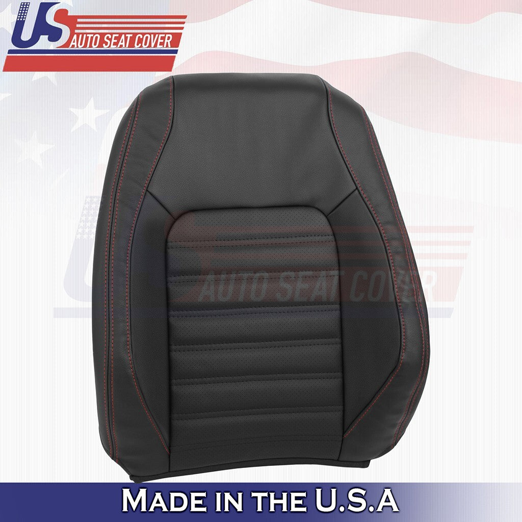 2011 to 2018 FOR VW Jetta GLI Front Driver Bottom & Top Leather Seat Cover Black