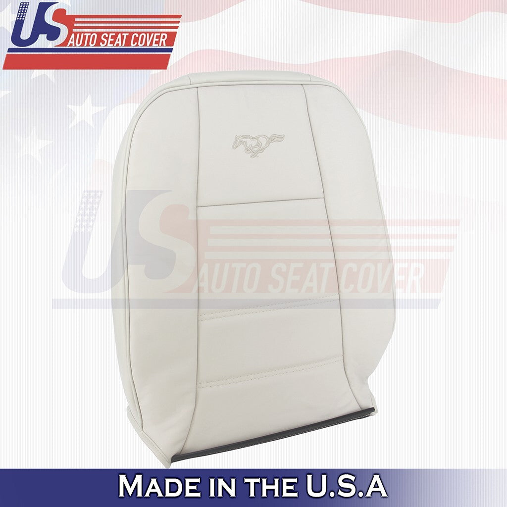 1999-2004 Fits Ford Mustang V6 Driver Bottom &Top Leather Seat Cover White