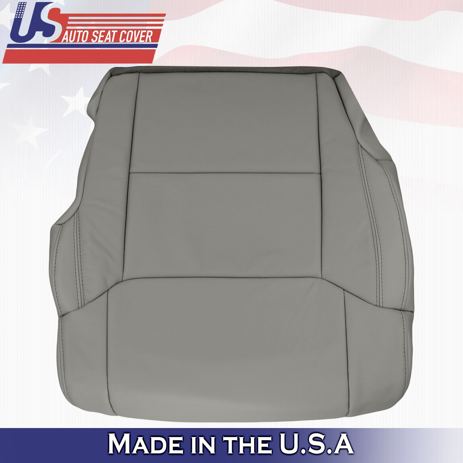 For 2014 to 2018 Toyota Tundra Front Driver Side Bottom Leather Seat Cover Gray