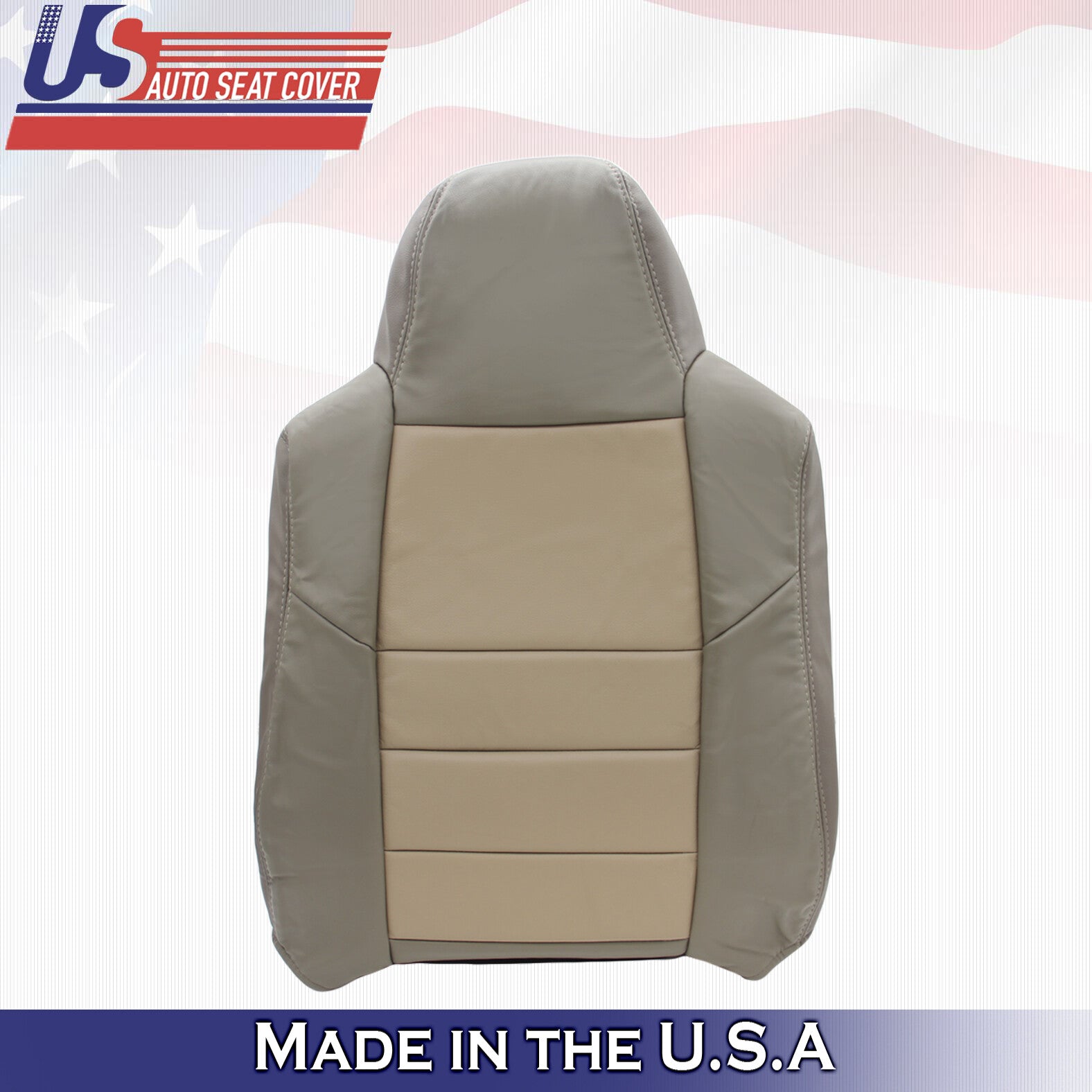 2002 2003 2004 Ford Excursion Eddie Bauer Tan Front Lean Back Leather Seat Cover