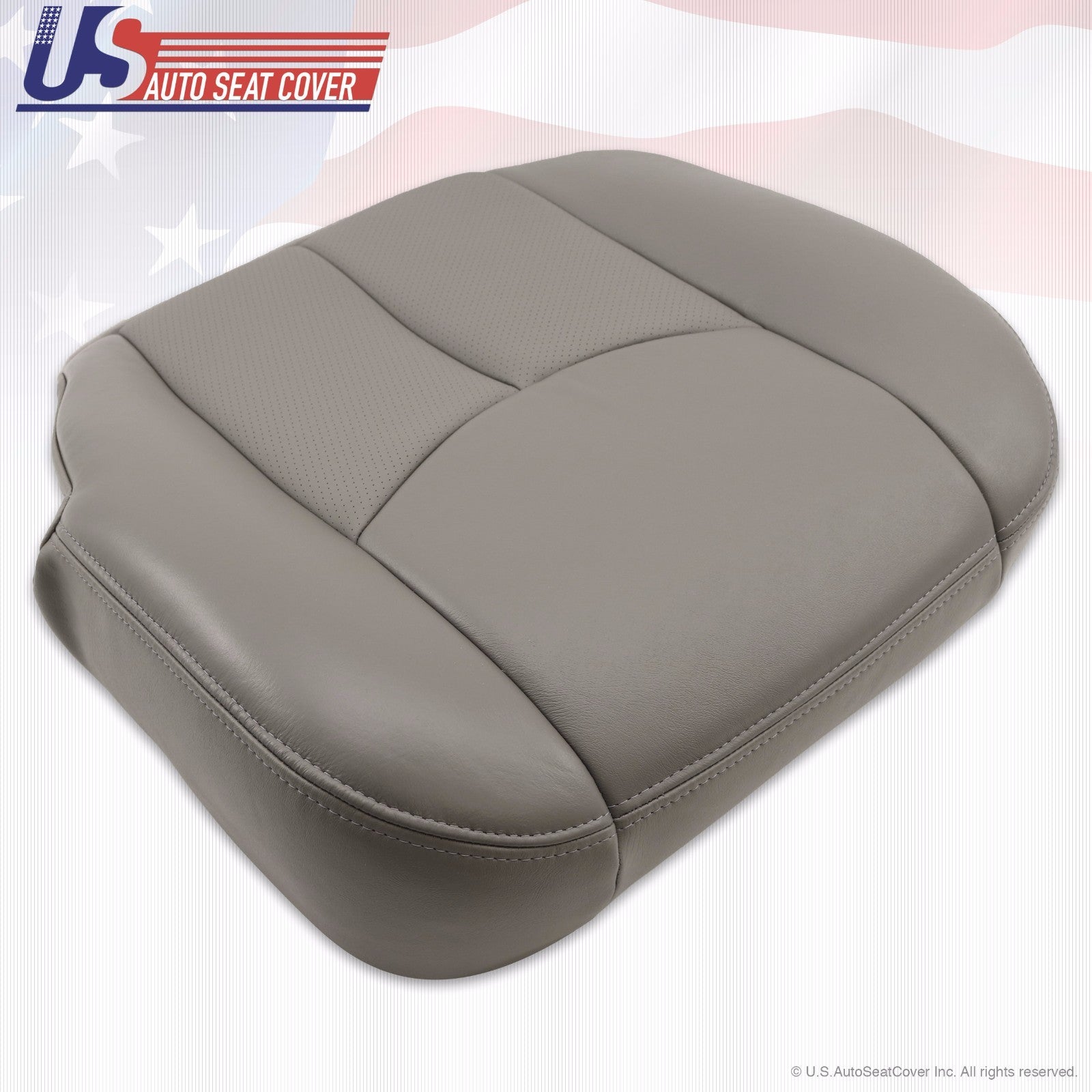2003-2006 Cadillac Escalade Driver Bottom Leather Seat Cover & Foam Cushion Gray
