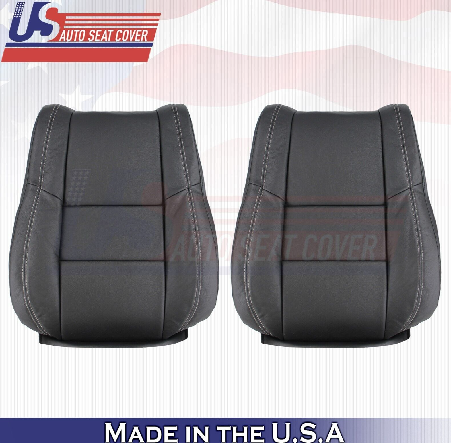 2012 For Jeep Grand Cherokee Limited Driver & Passenger Top Leather Covers Black