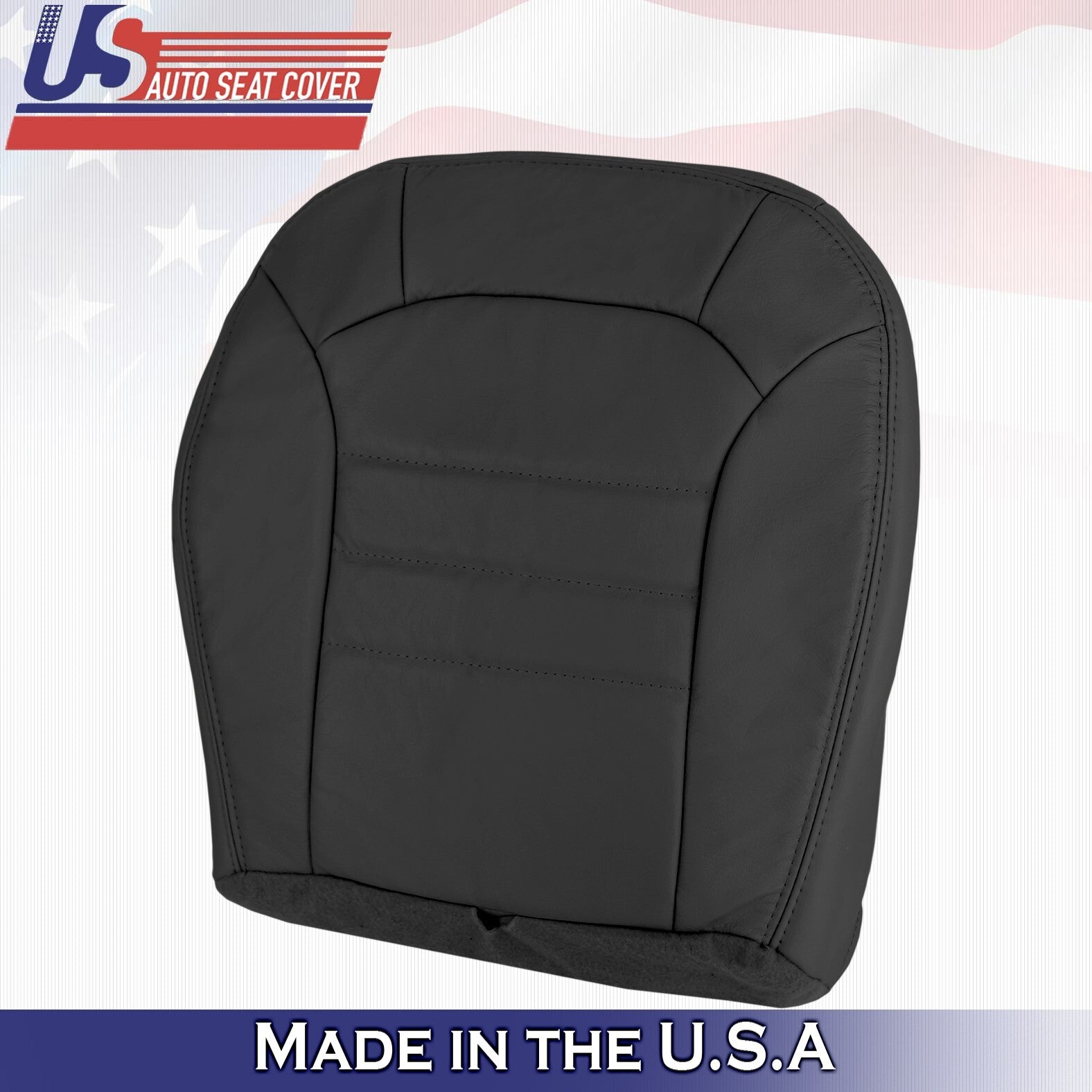 2002-2004 Fits Jeep Liberty Driver &Passenger Bottoms Leather Cover Dark Gray