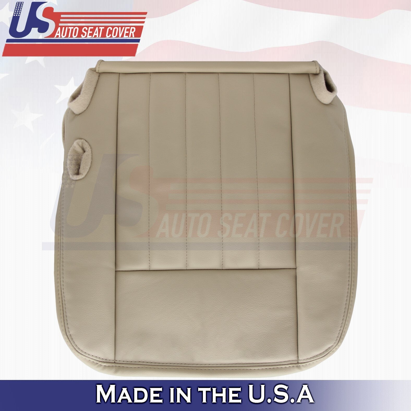 2003 to 2005 Fits Lincoln Town Car Driver Bottom & Top Leather Cover Med Tan