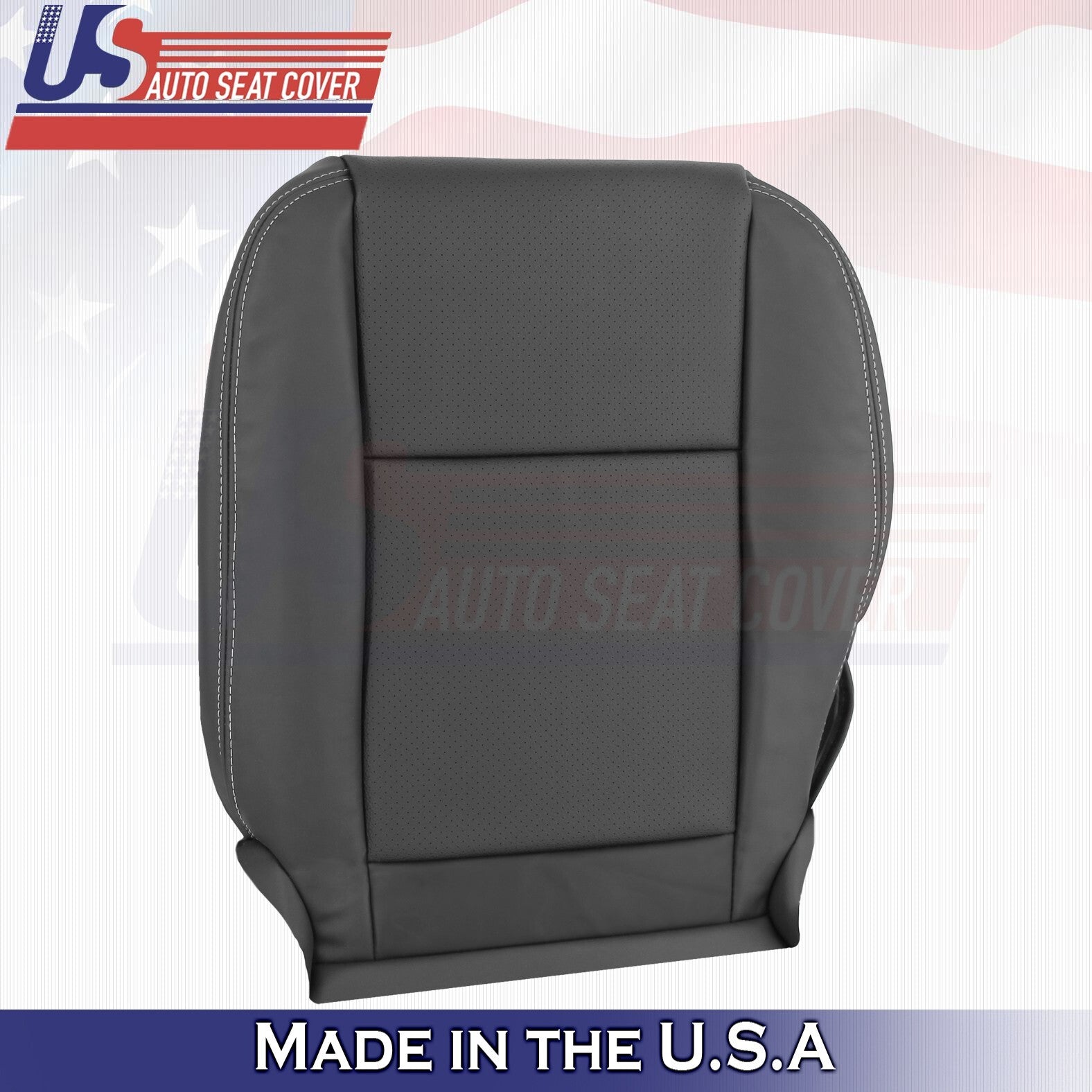 2014 2015 For Dodge Charger Front Driver Side Bottom Leather Seat Cover Black