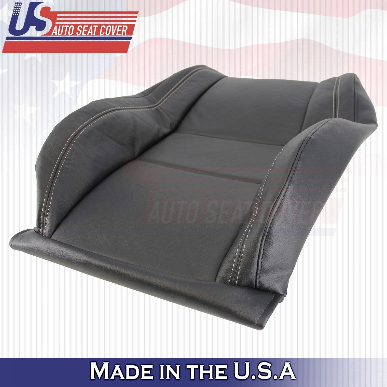 2019 For Jeep Grand Cherokee Limited Passenger Top & Bottom Leather Covers BLK