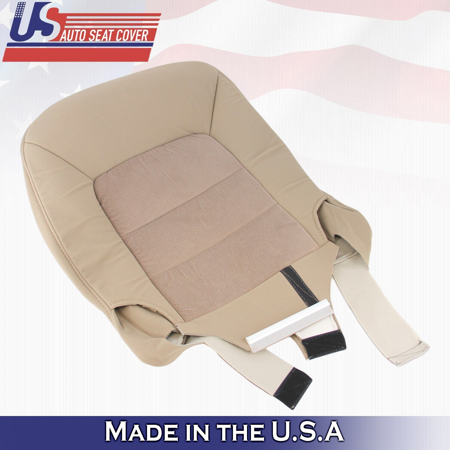 2003 2004 For Ford Expedition XLT Front Driver Top & Bottom Cloth Covers Tan