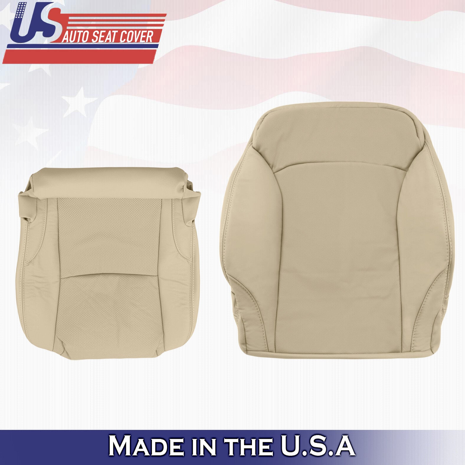 2006 to 2013 For Lexus IS250 IS350 Driver Top & Bottom Leather Seat Covers Tan