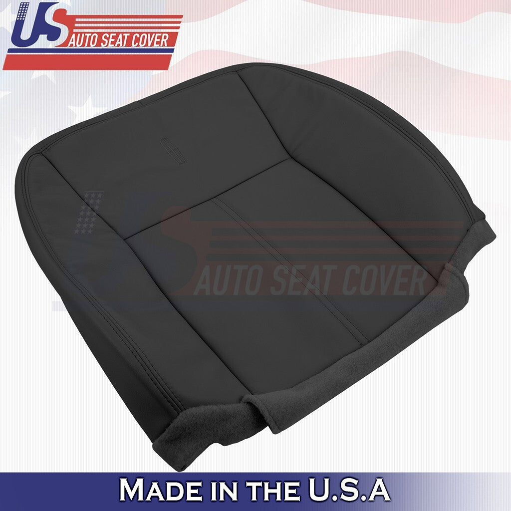 2010 2011 Fits Lincoln Town Car PASSENGER Top Bottom Leather Seat Cover Black
