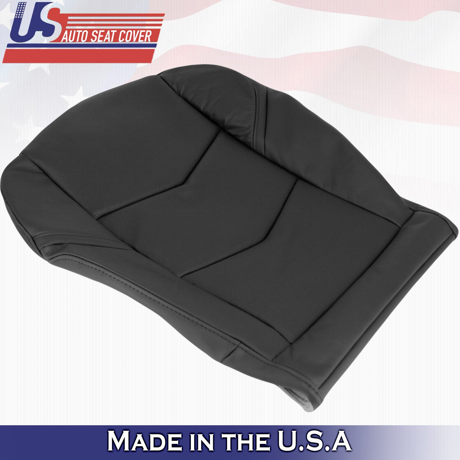 2015 to 2020 For Cadillac Escalade Passenger Bottom Leather Seat Cover Jet Black
