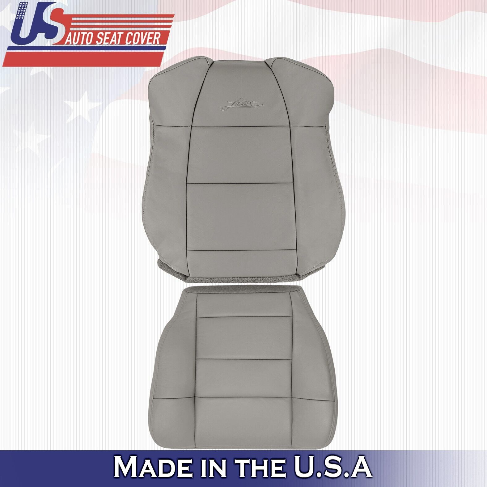 2003 For Ford F150 Extended Cab Driver Top & Bottom Leather Seat Covers Graphite