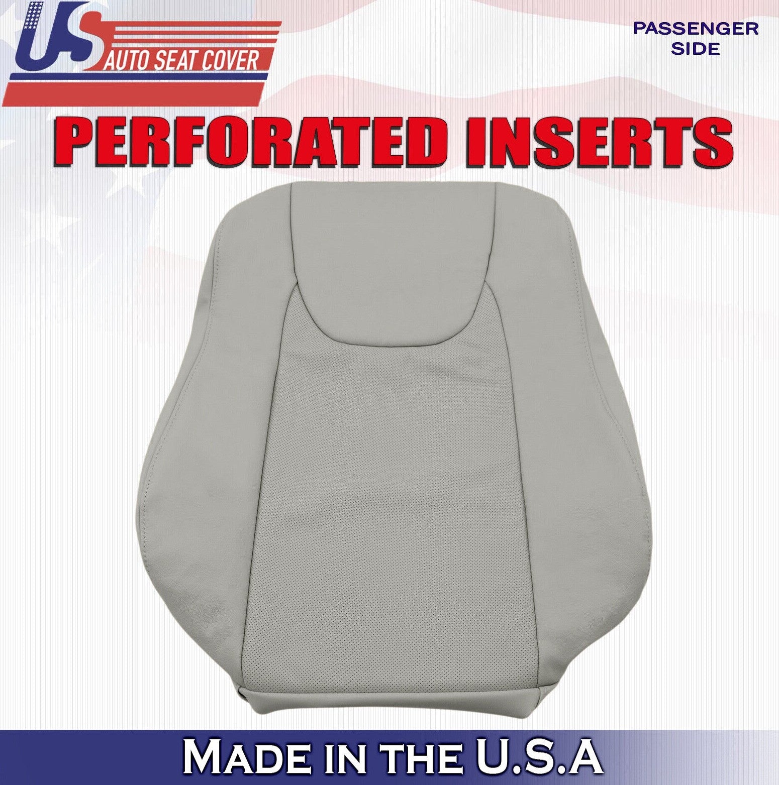 2010 to 2015 For Lexus RX350 RX450H Passenger Top Leather Seat Cover Gray