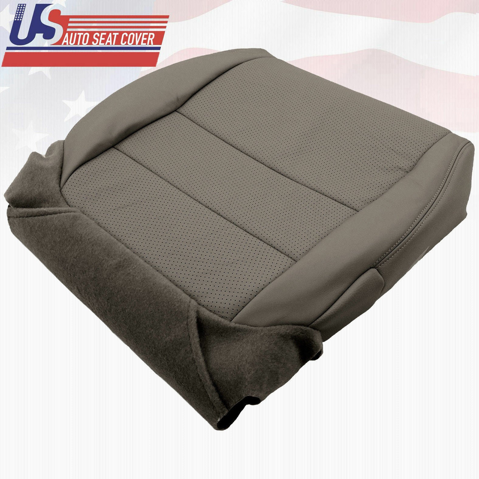 Fits 2005 Acura TL Front Driver Bottom Replacement Cover Perforated Leather Gray