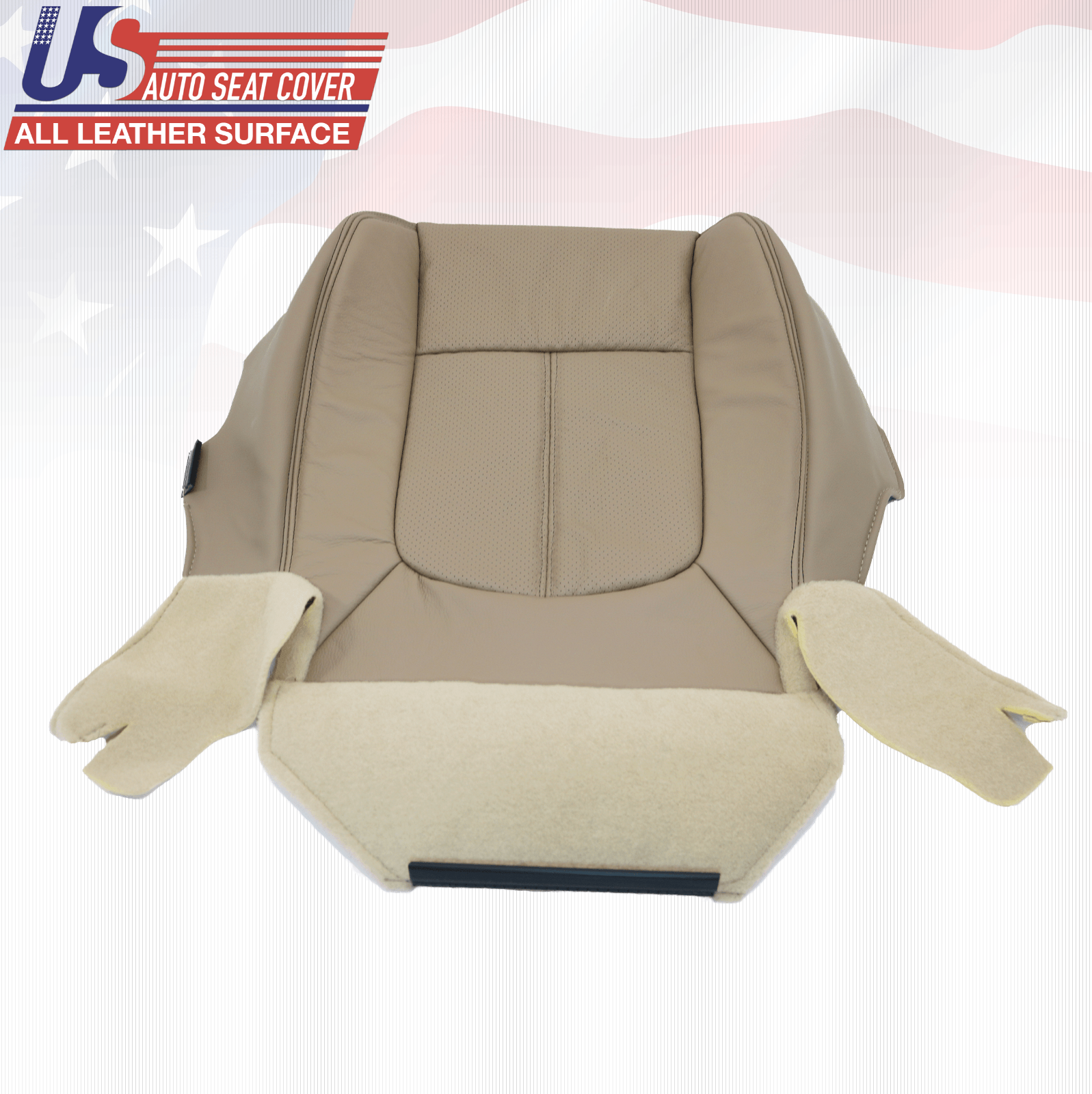 2012 Ford F250 Lariat Driver Bottom Replacement Cover Perforated Leather Tan