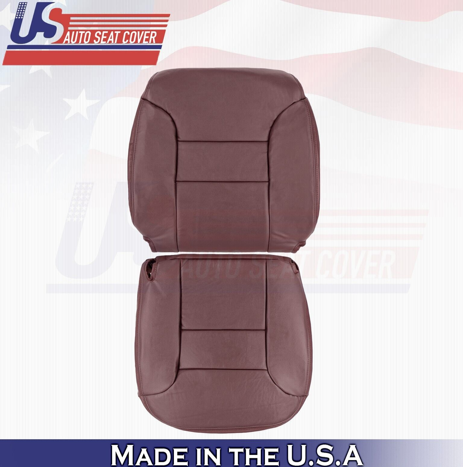 1997 1998 For Chevy Silverado 1500 2500 Passenger Top Bottom Leather Covers Red