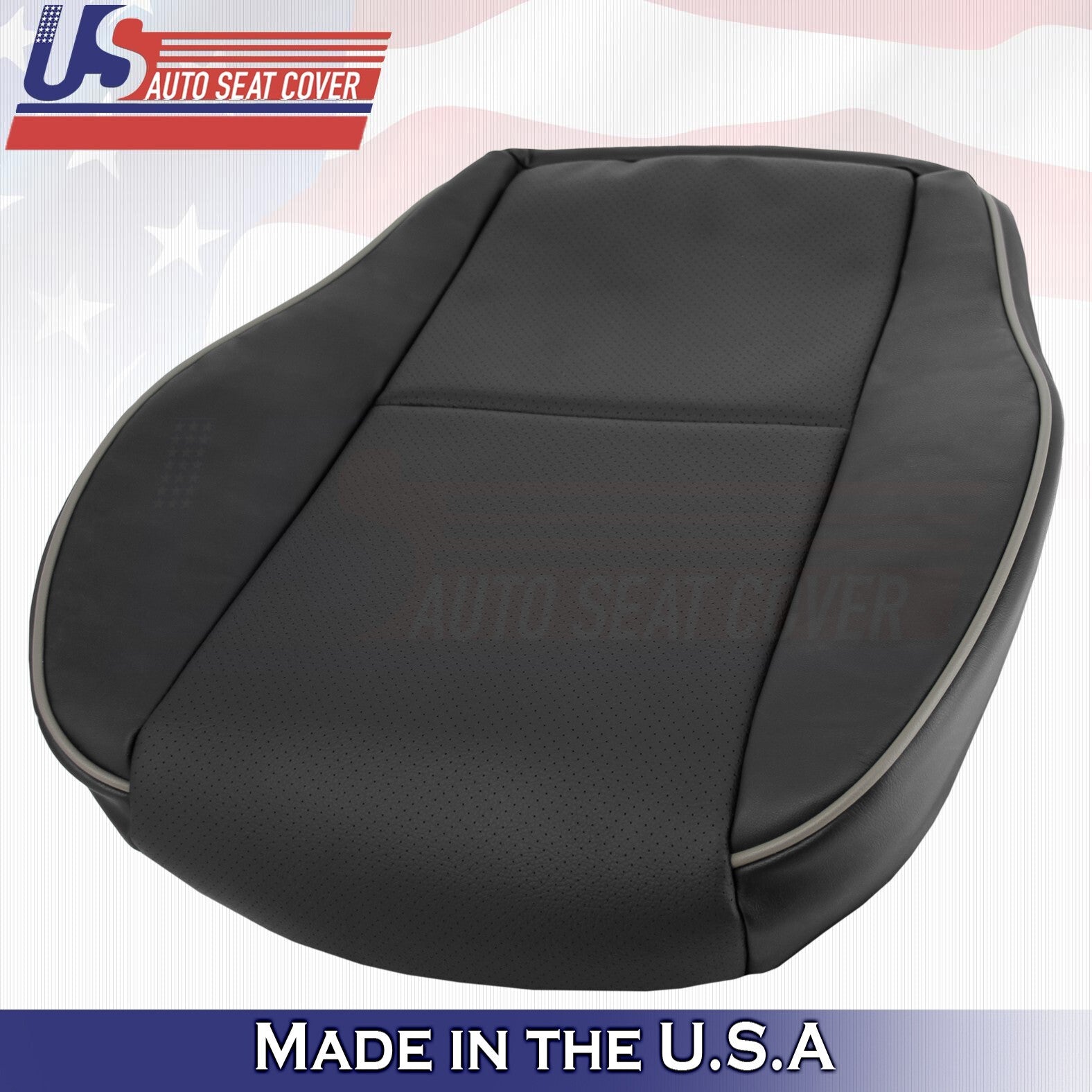 2001 to 2005 For Lexus IS300 Driver & Passenger Bottoms Leather Seat Cover Black
