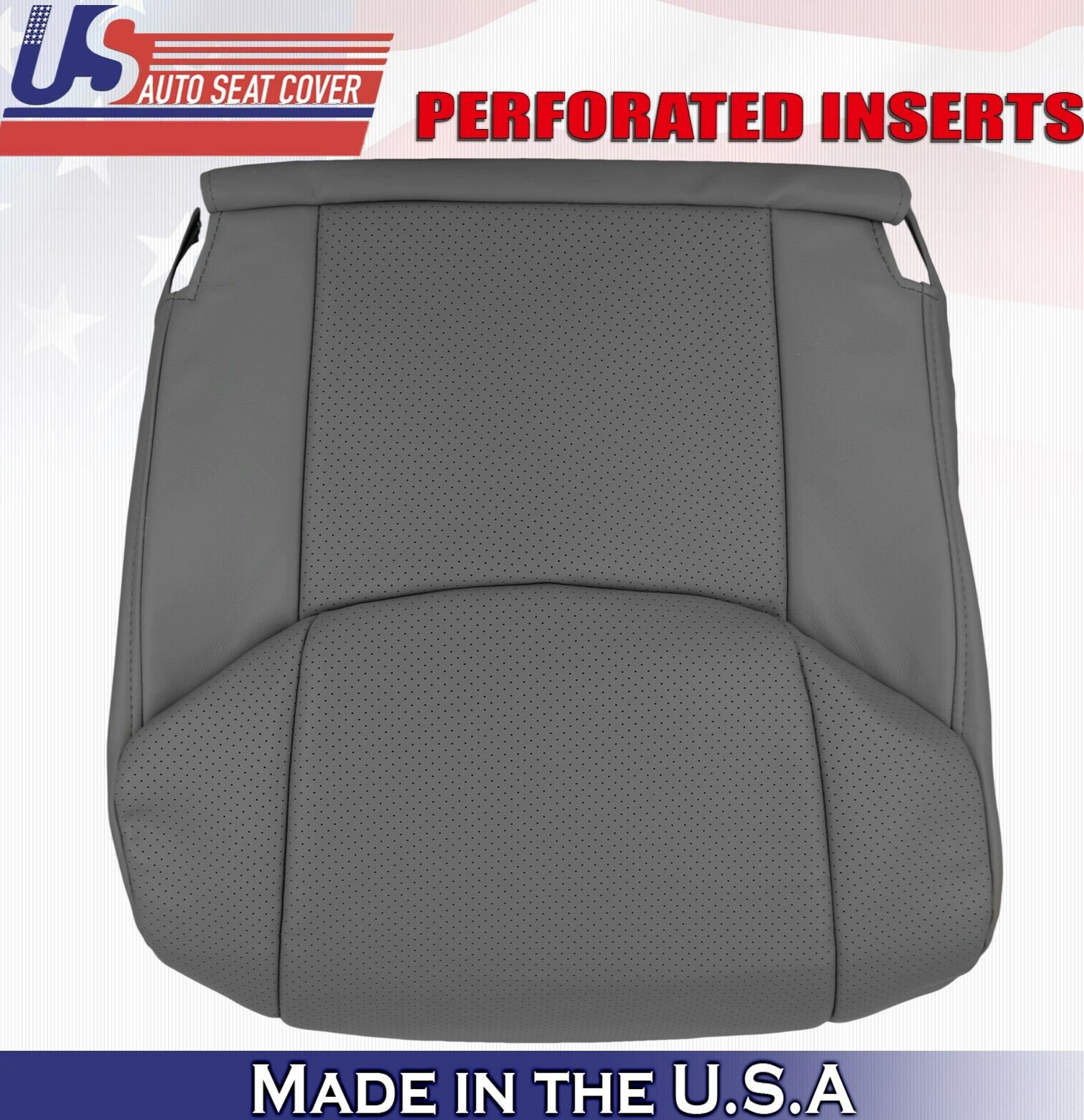 2009 2010 For Toyota Avalon Driver Bottom Perforated Leather Seat Cover Graphite