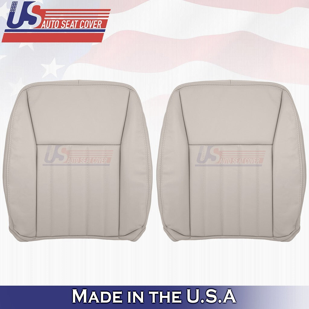 2003 to 2005 Fits Lincoln Town Car Front Set Bottoms &Tops Leather Cover Tan