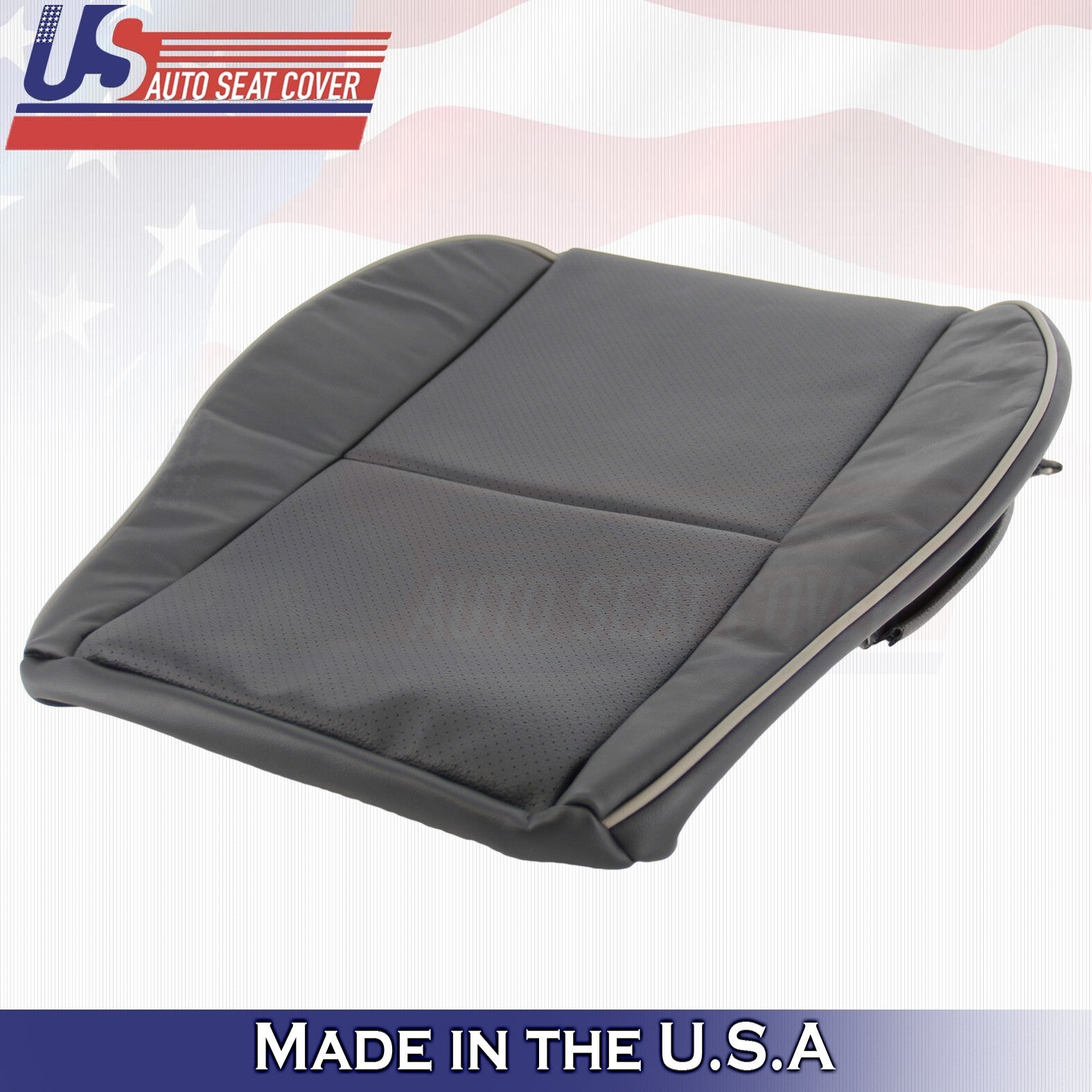 2001 to 2005 For Lexus IS300 Driver & Passenger Bottoms Leather Seat Cover Black