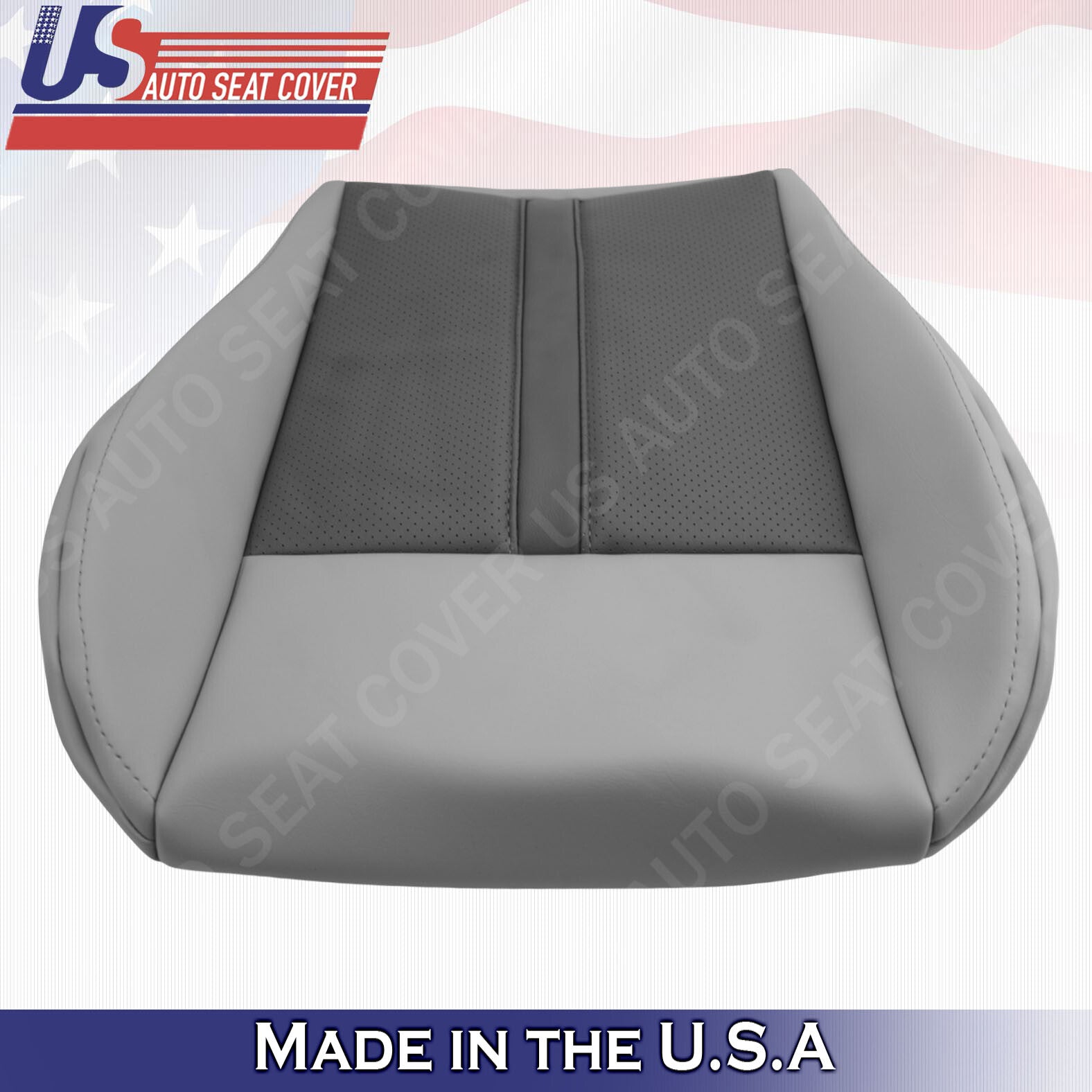 2005 2006 2007 For Jeep Grand Cherokee Passenger Bottom Leather Cover 2Tone Gray