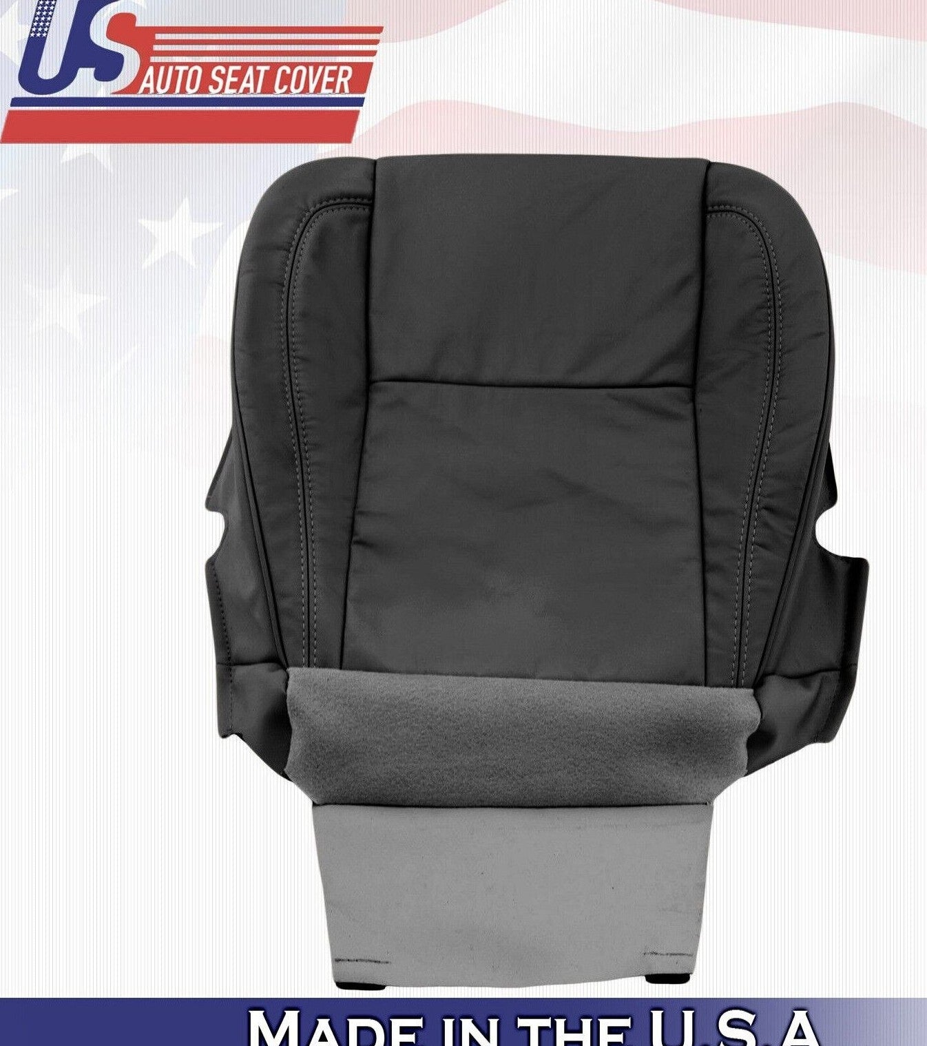 2004 2005 For Lexus GS400 Passenger Side Bottom Synthetic Leather Seat Cover BLK