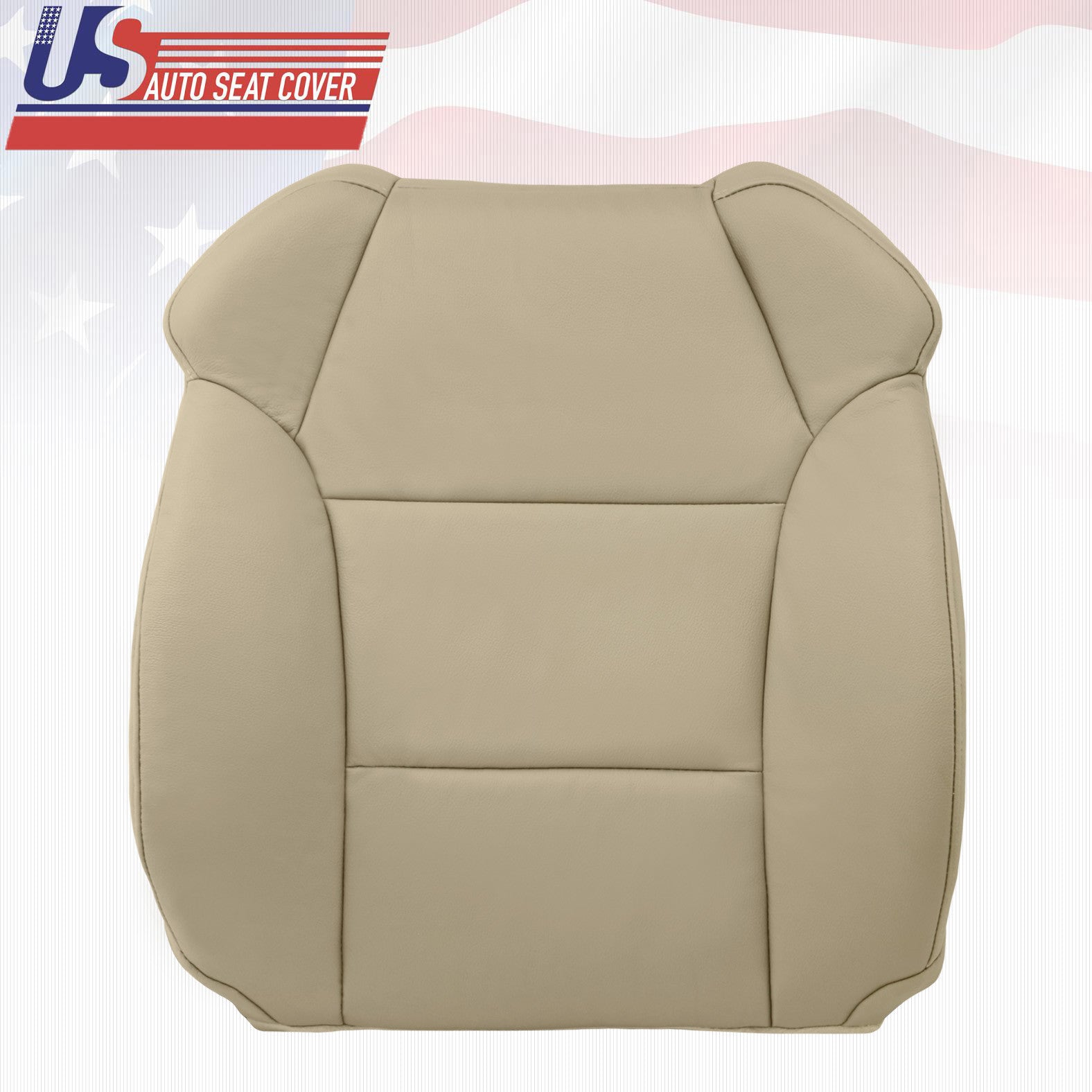 Fits 2007 - 2013 Acura MDX Driver Top & Bottom Genuine Leather Seat Cover TAN