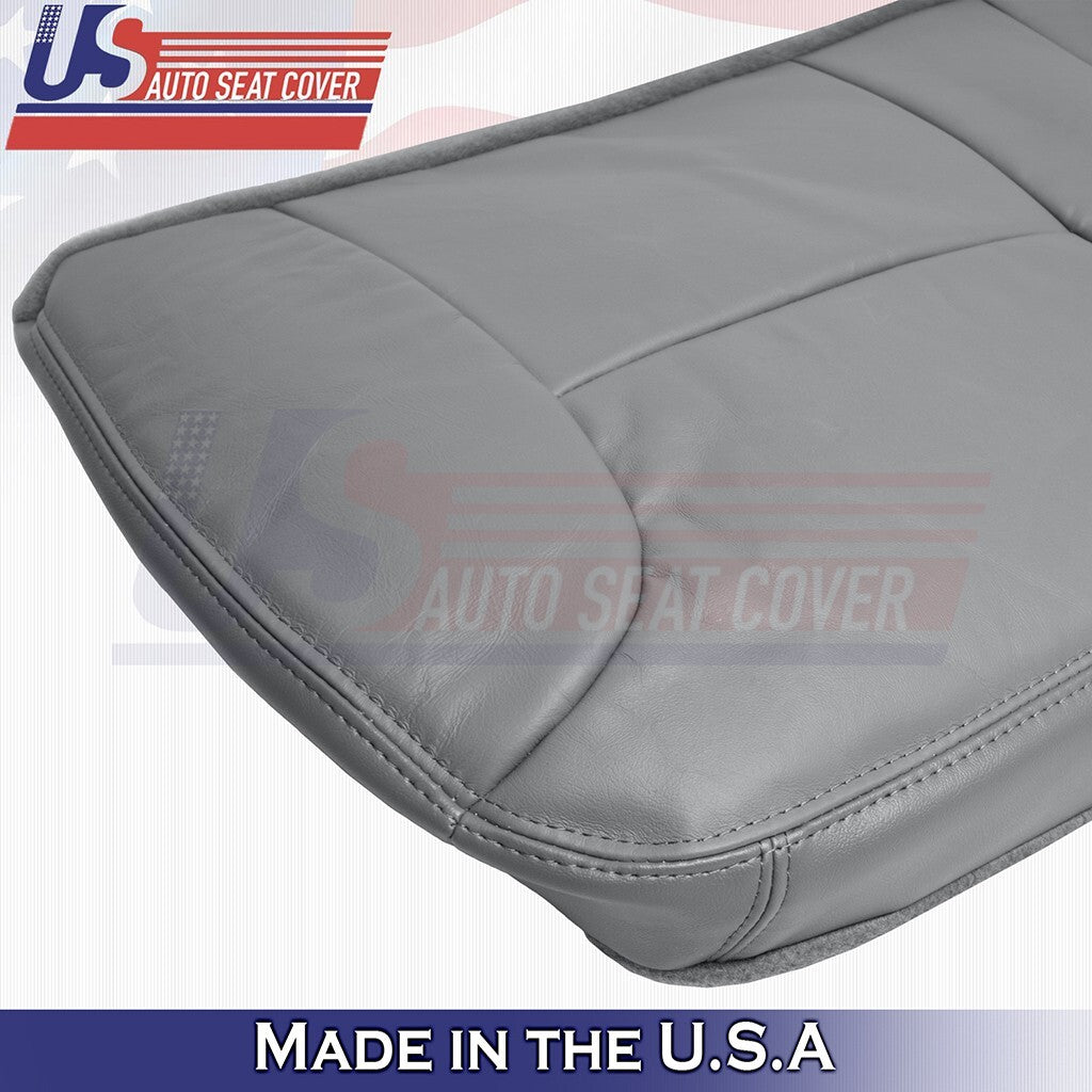 1995 to 1999 Fits Chevy Silverado Rear Bench Bottom Leather Cover Pewter Gray