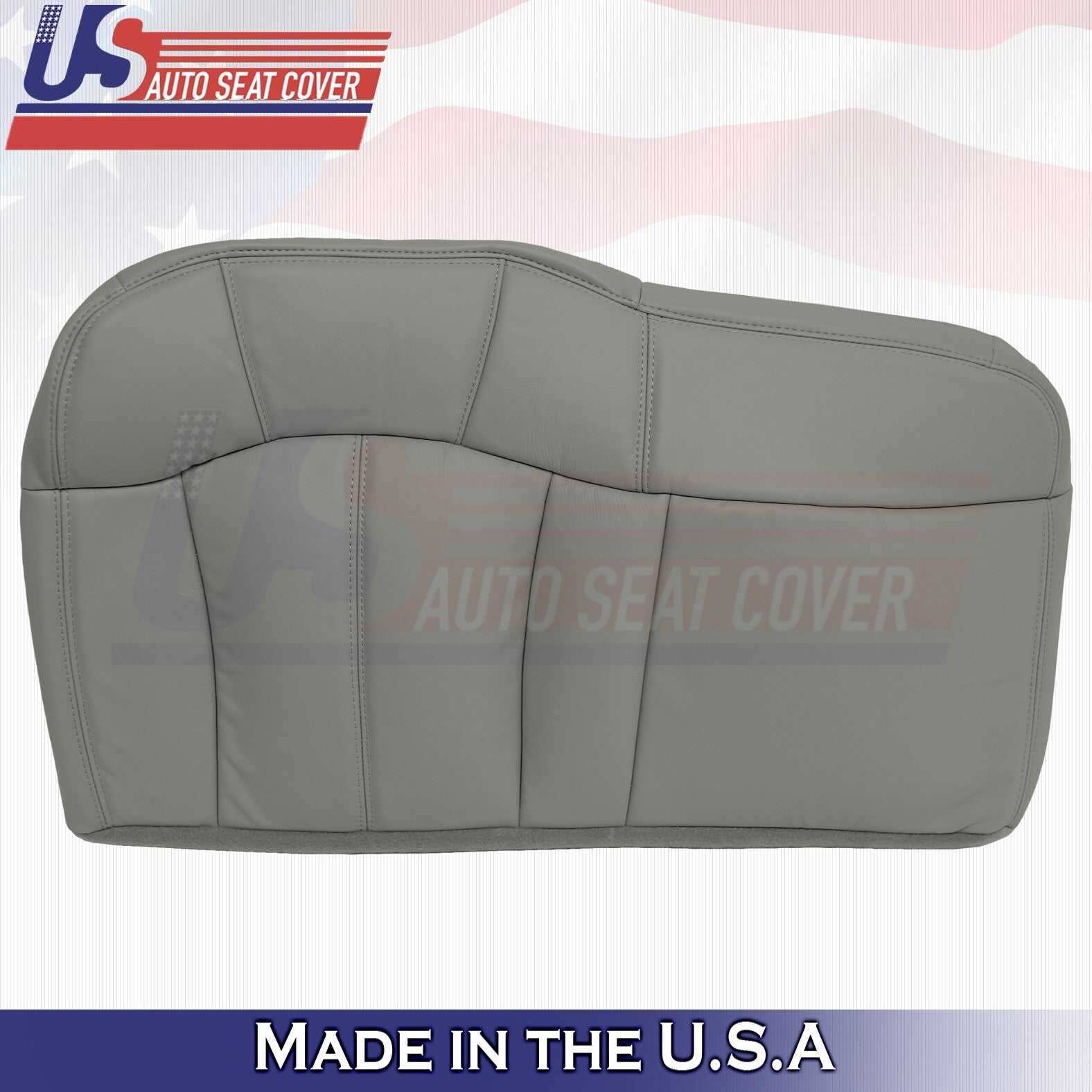 1999 to 2002 For Chevy Silverado Rear Bench Driver Bottom Leather Cover Gray