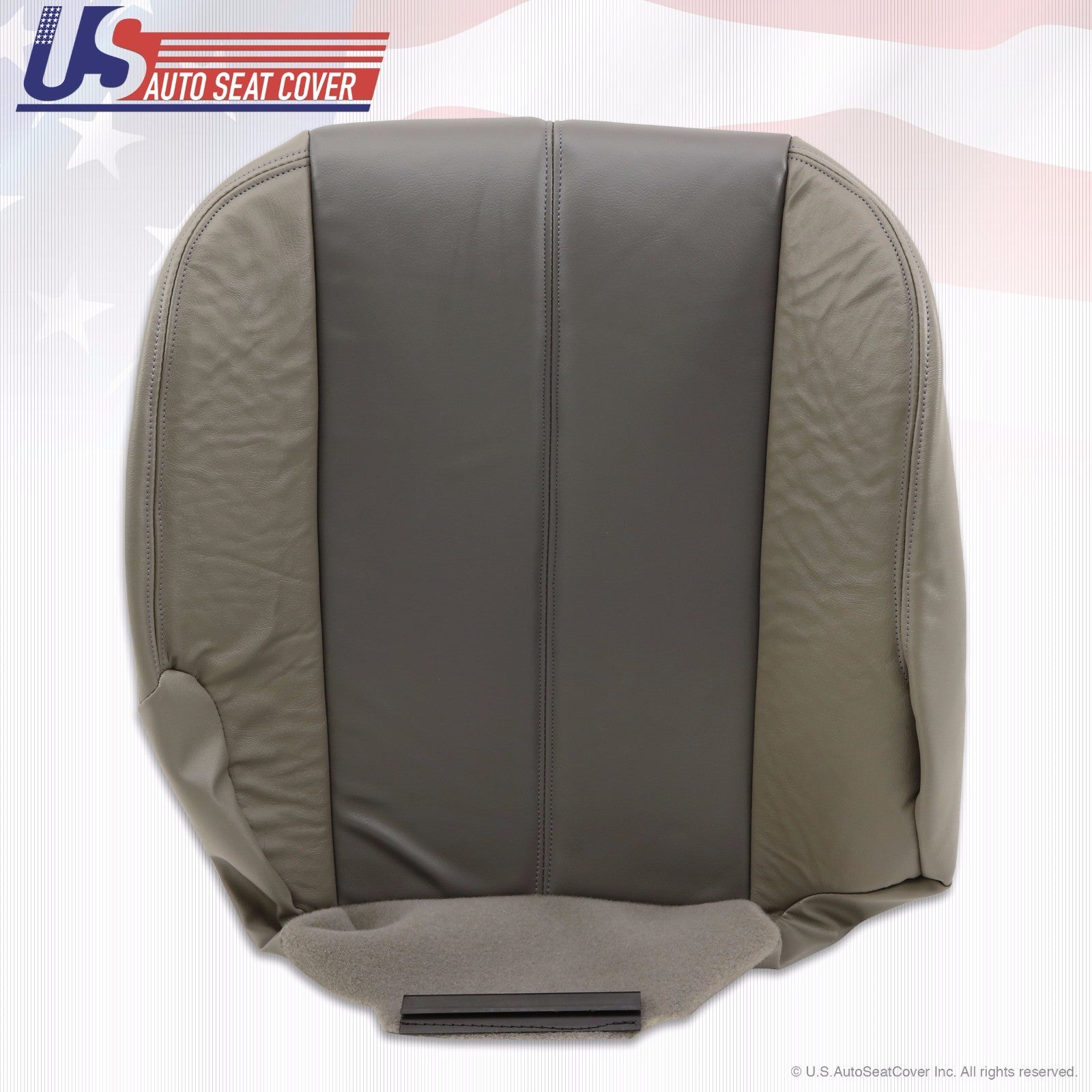 2001 GMC Yukon Denali Driver & Passenger Bottom Leather Seat Cover 2-Tone GRAY