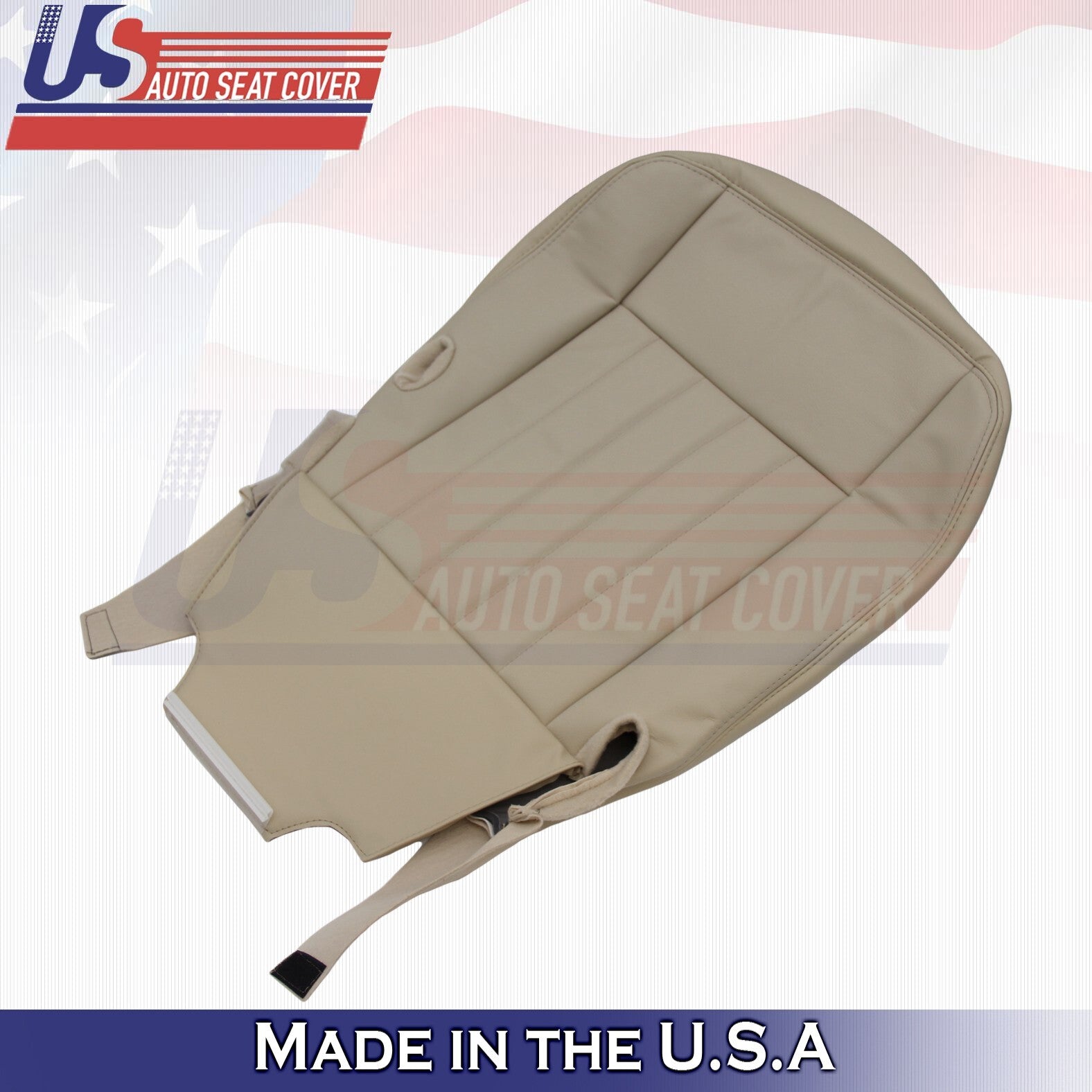 2003 to 2005 For Lincoln Town Car Front Set Bottoms &Tops Leather Cover Med Tan