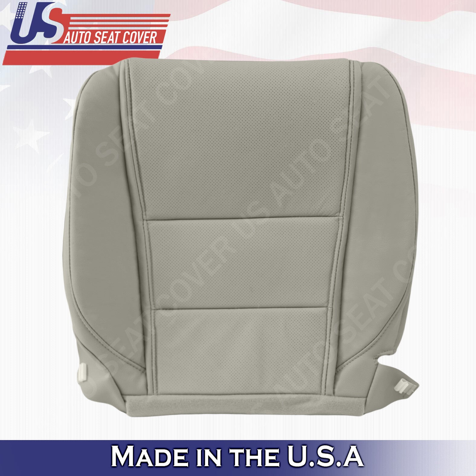 FITS 2009 to 2014 Acura TL Driver Passenger bottom Leather Seat Cover Gray