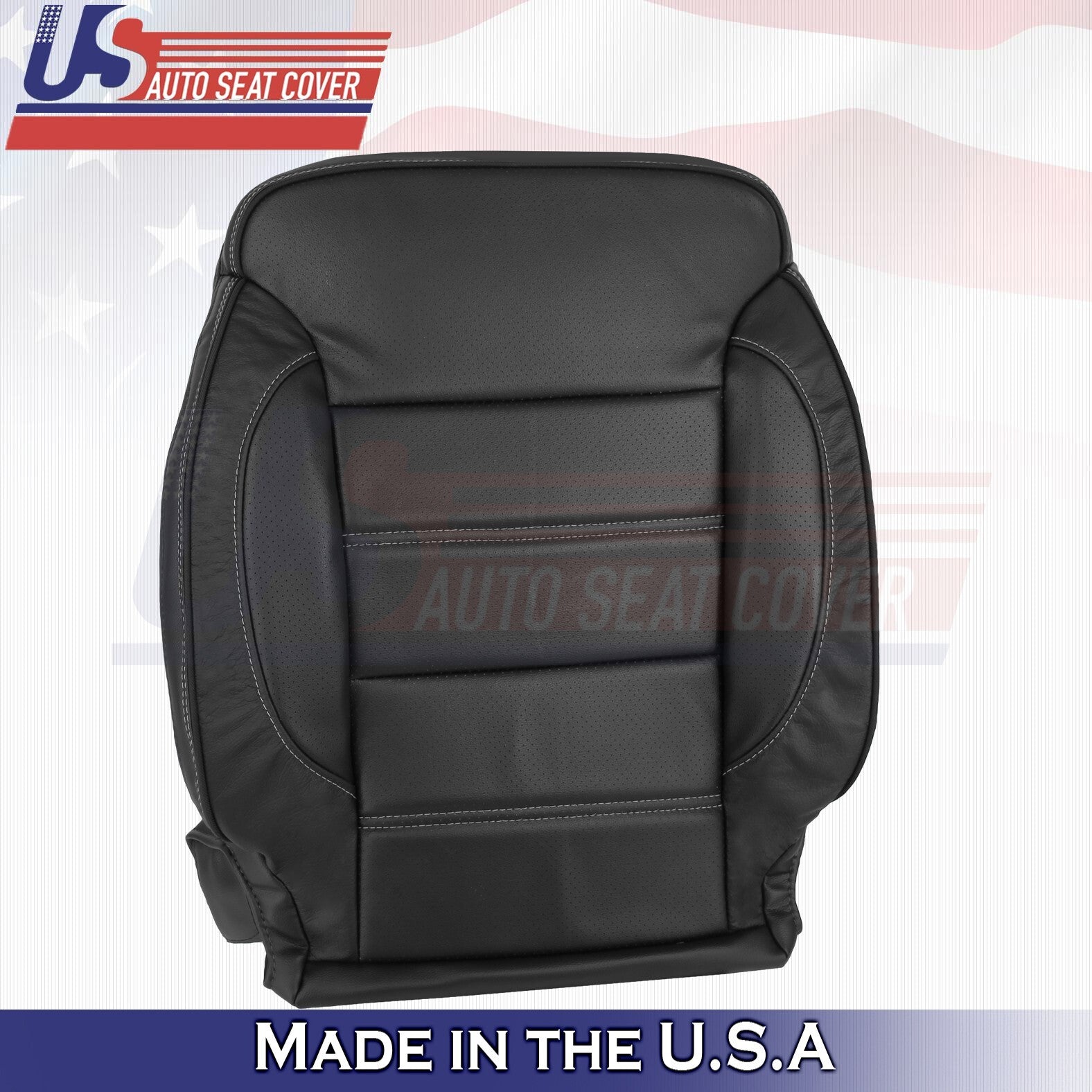 2014 to 2019 For GMC Sierra Denali Passenger Top Perforated Leather Cover Black